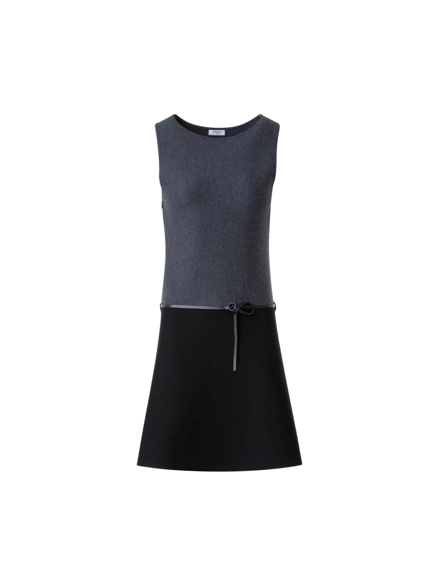A-Line Belted Milano Knit Mini Dress