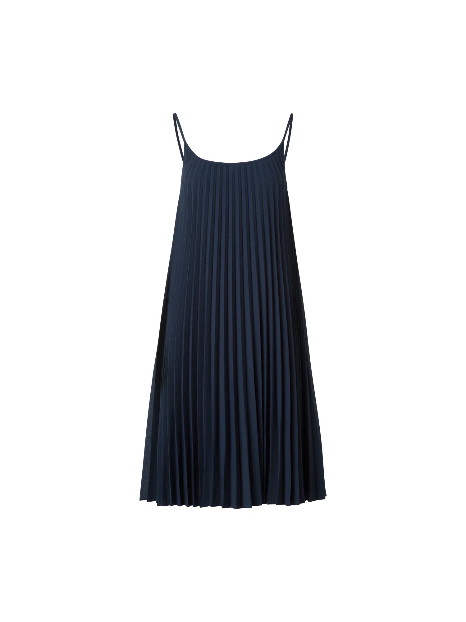 A-Line Plissee Dress in Knee Length
