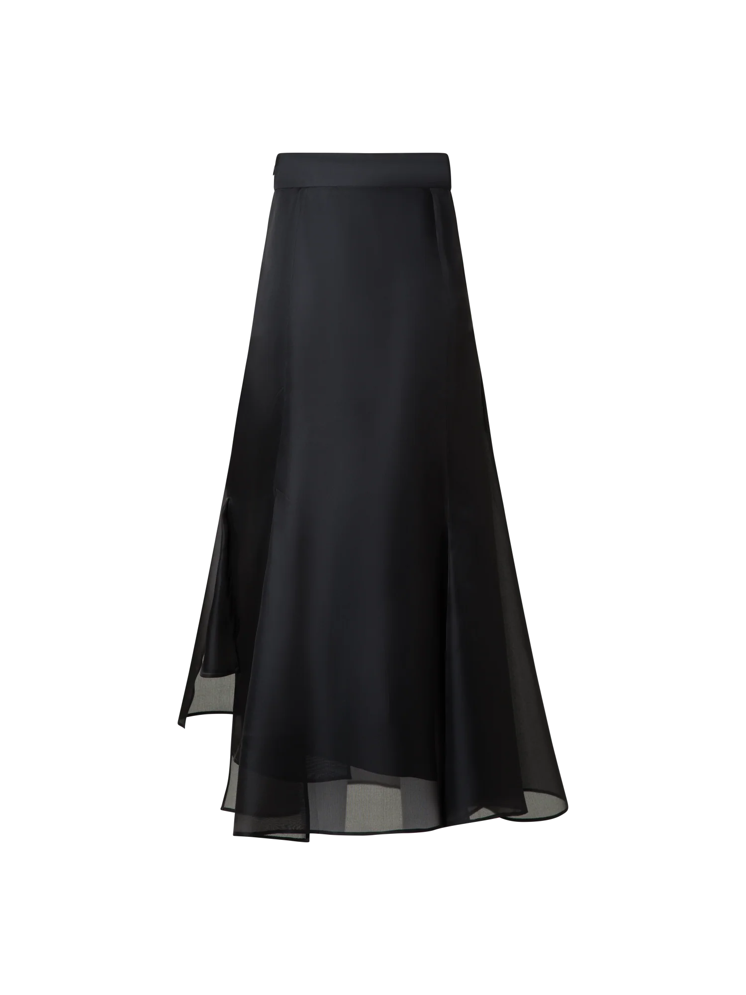 Asymetrical Midi Skirt in Silk Organza - Image 4