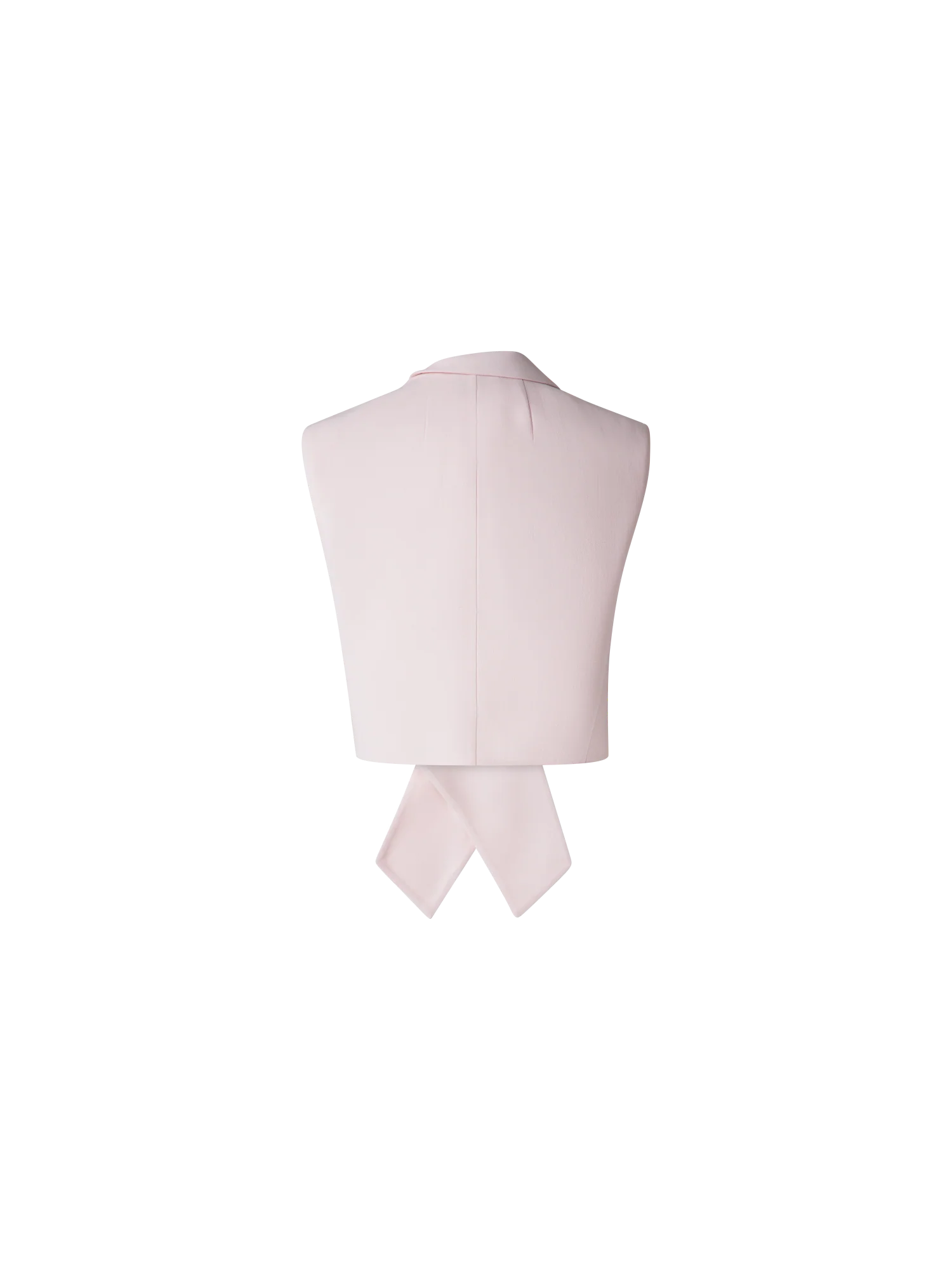 Asymmetrical Gilet in Wool Double-Face - Image 4