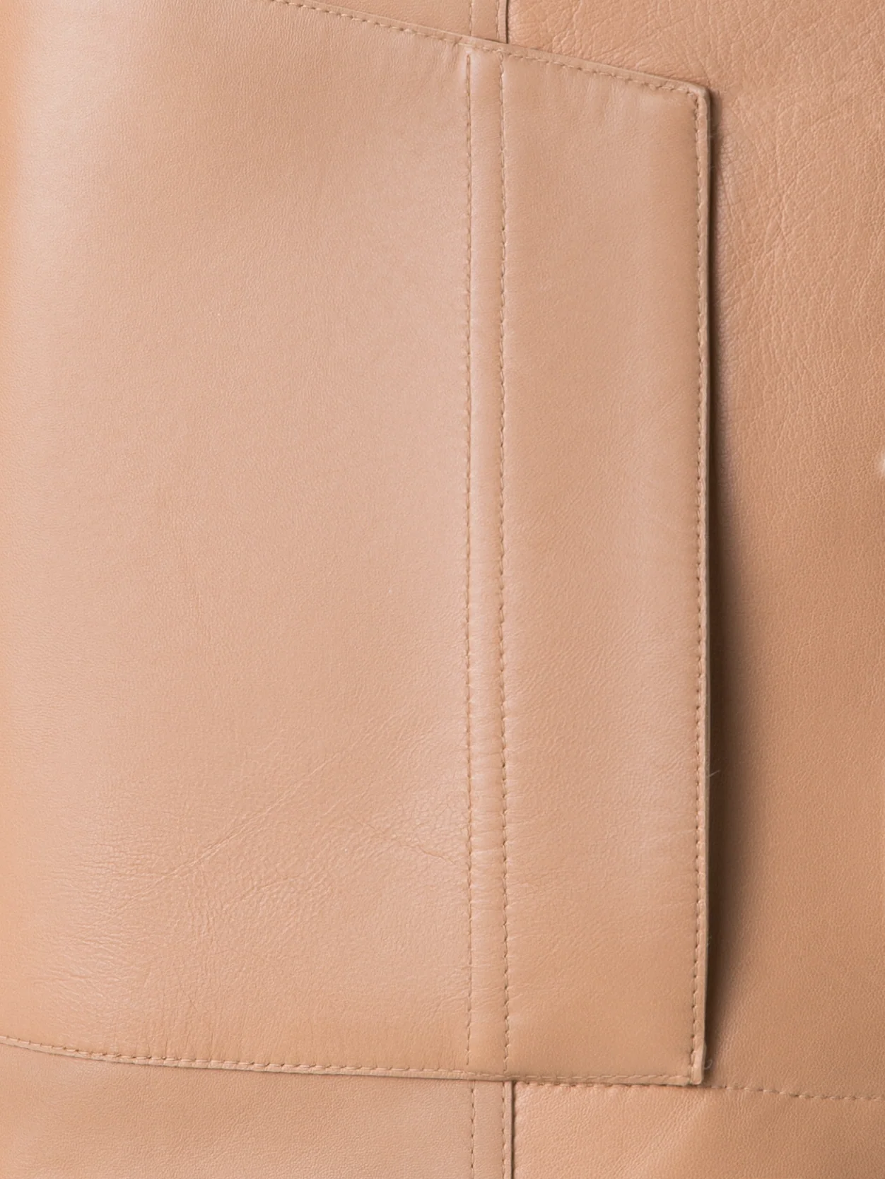 Asymmetrical Trench Leather Jacket - Image 6
