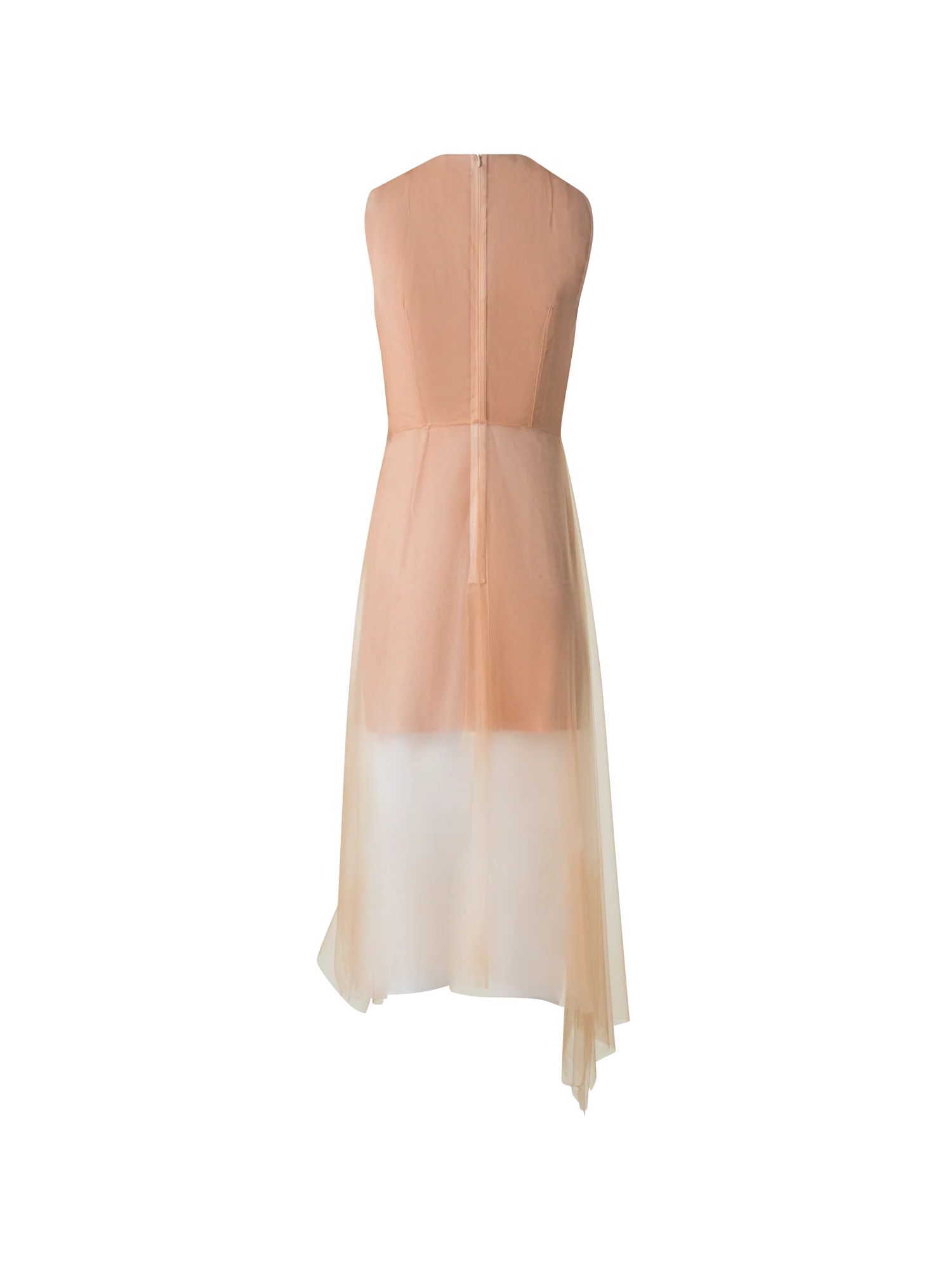 Asymmetrical Tulle Dress in Chiaroscuro Print - Image 3