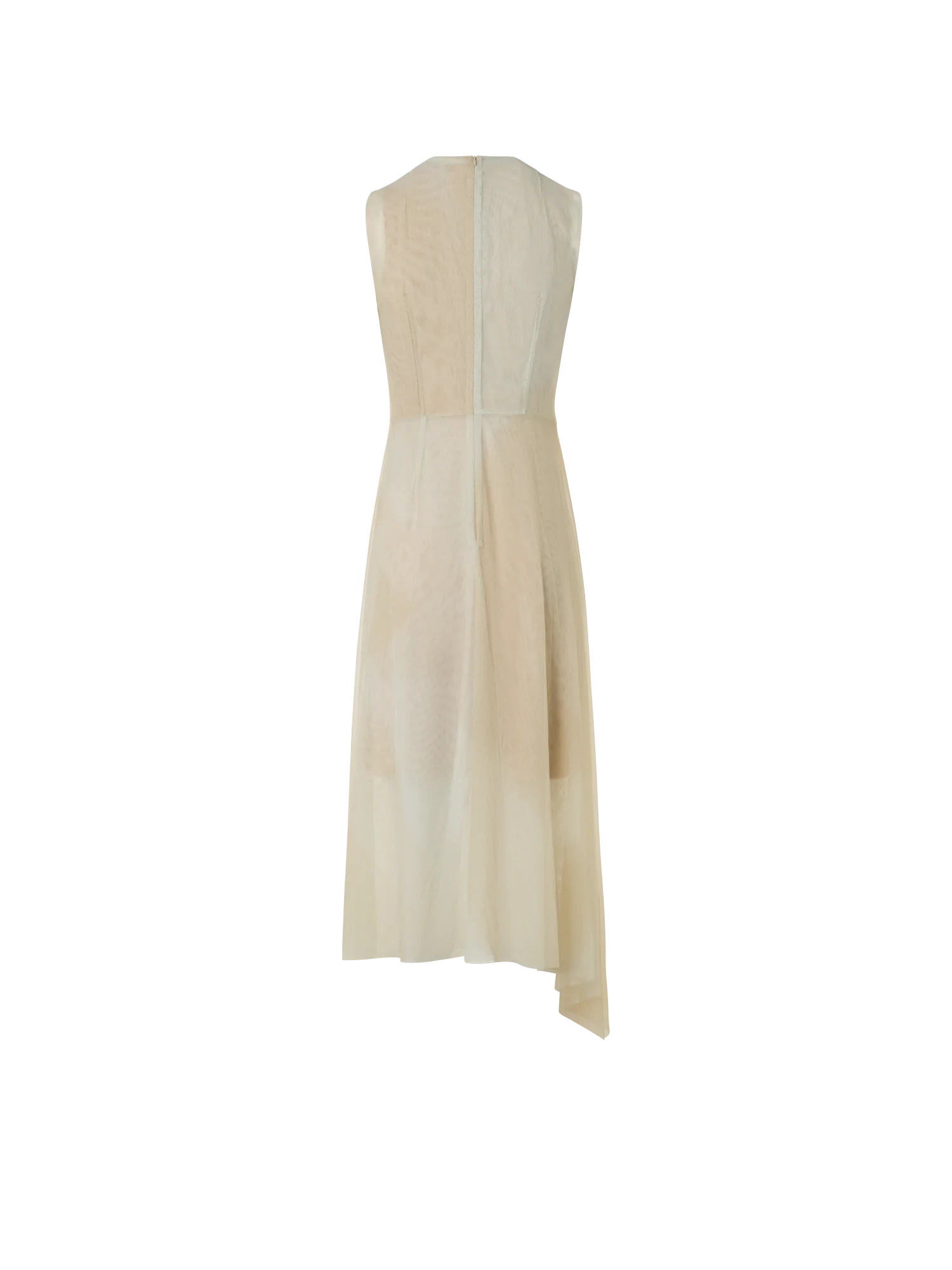 Asymmetrical Tulle Dress in Chiaroscuro Print - Image 4