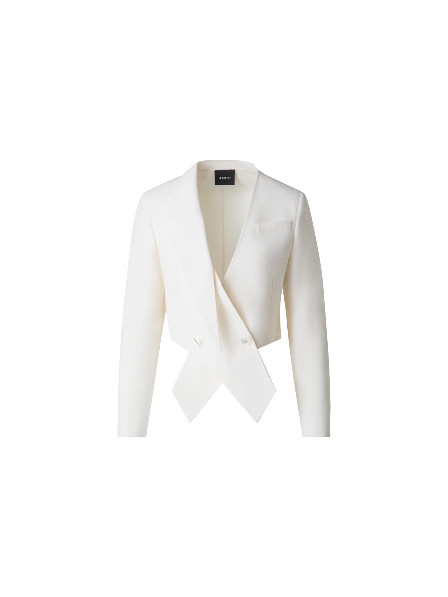 Asymmetrical Wool Double-Face Jacket