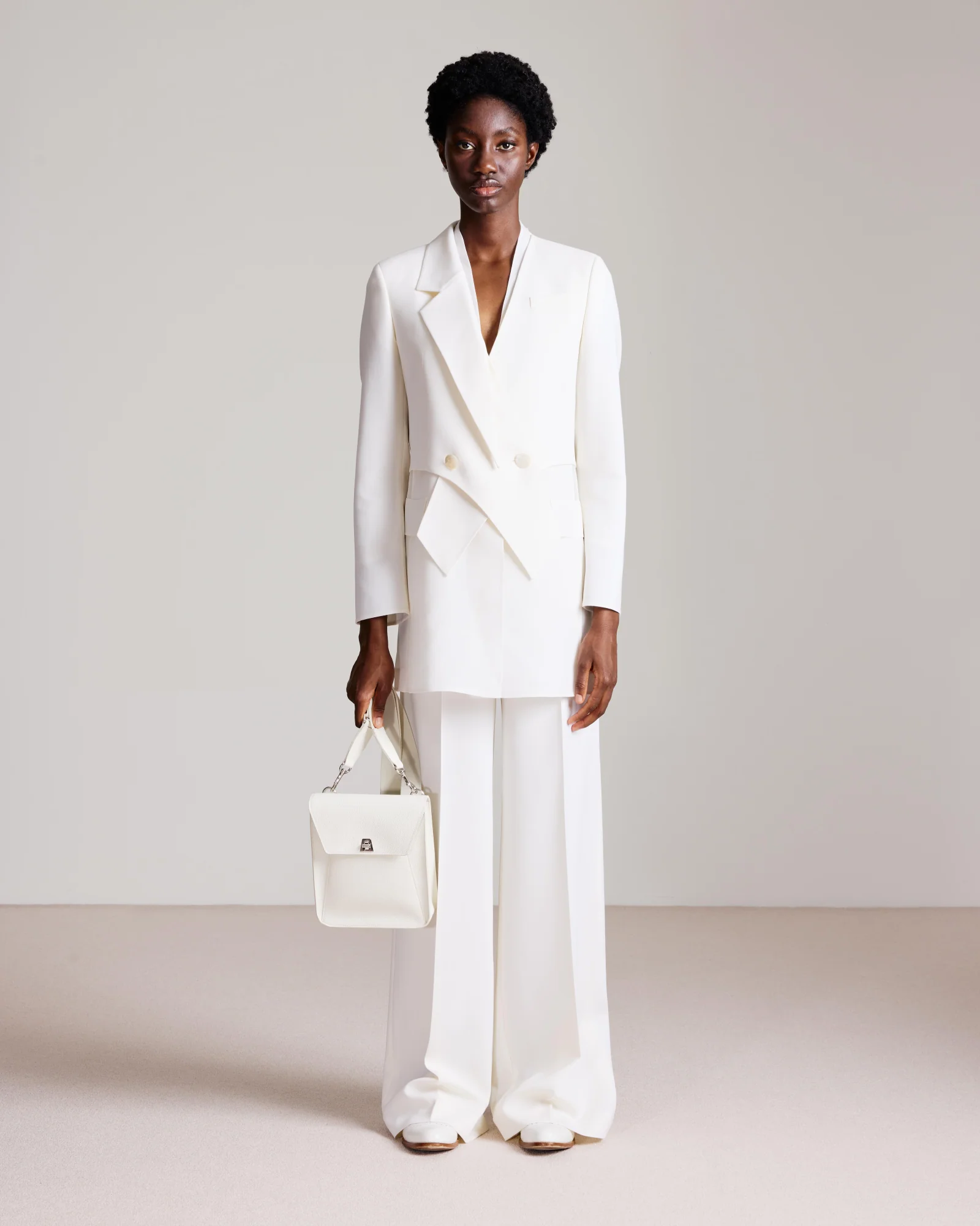 Asymmetrical Wool Double-Face Jacket - Image 2