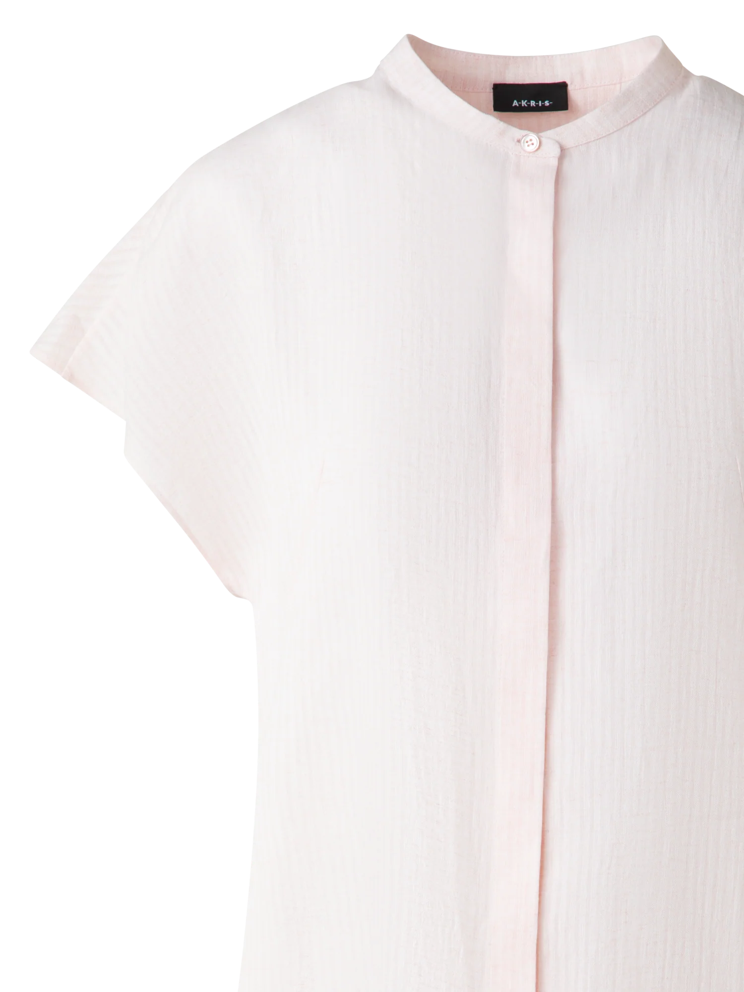 Cap Sleeve Linen Blouse - Image 4