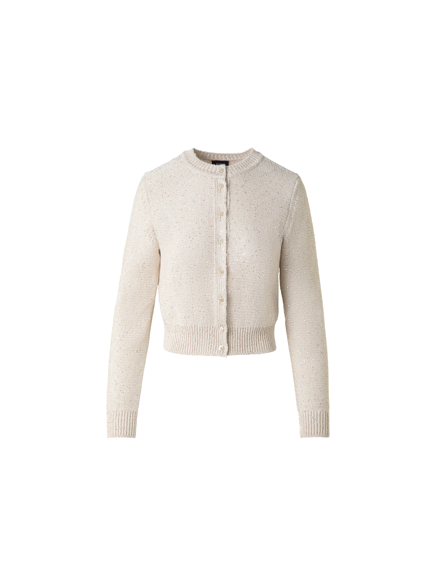 Cardigan in Linen Cotton with Micro Sequins