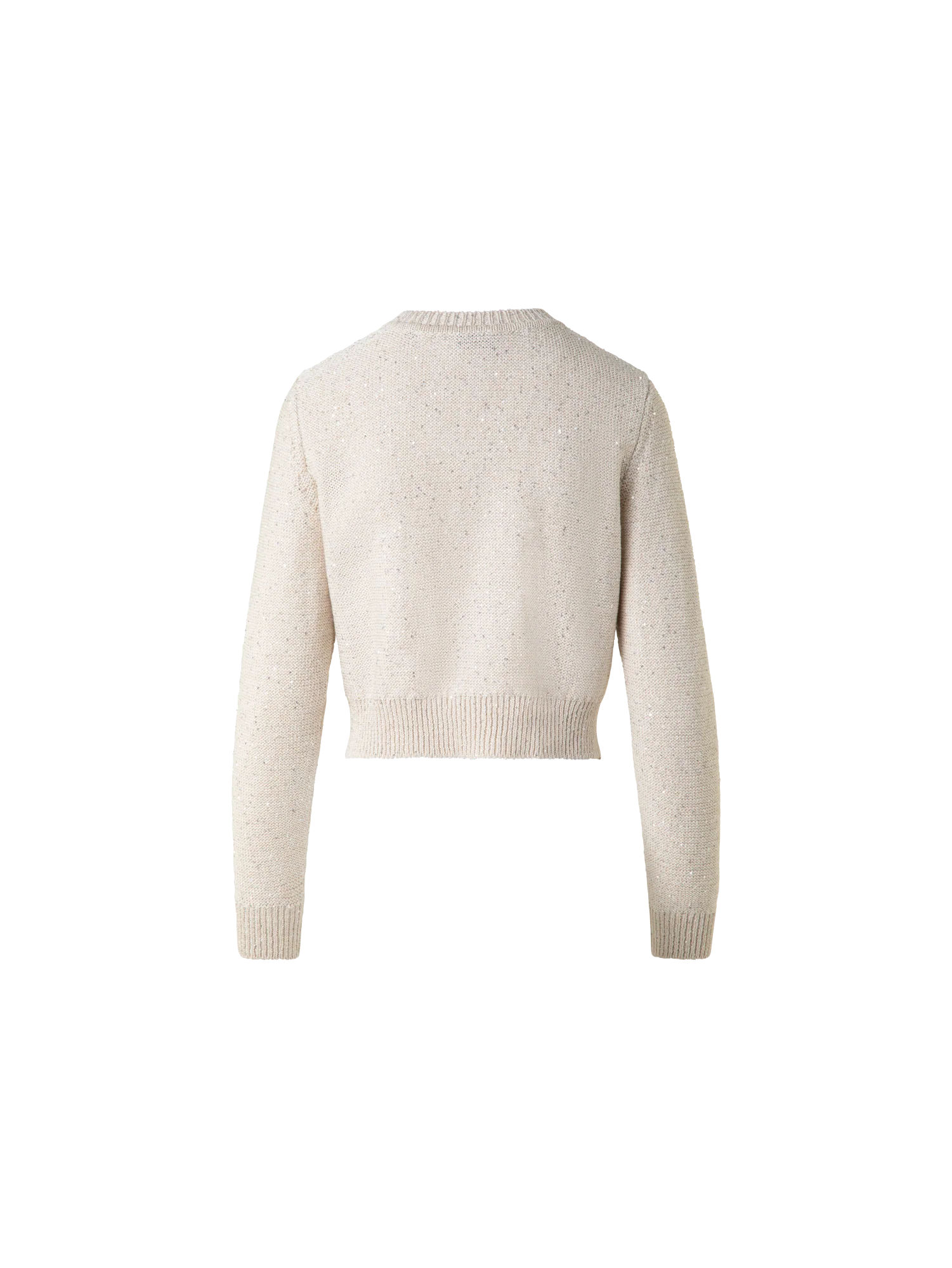 Cardigan in Linen Cotton with Micro Sequins - Image 3