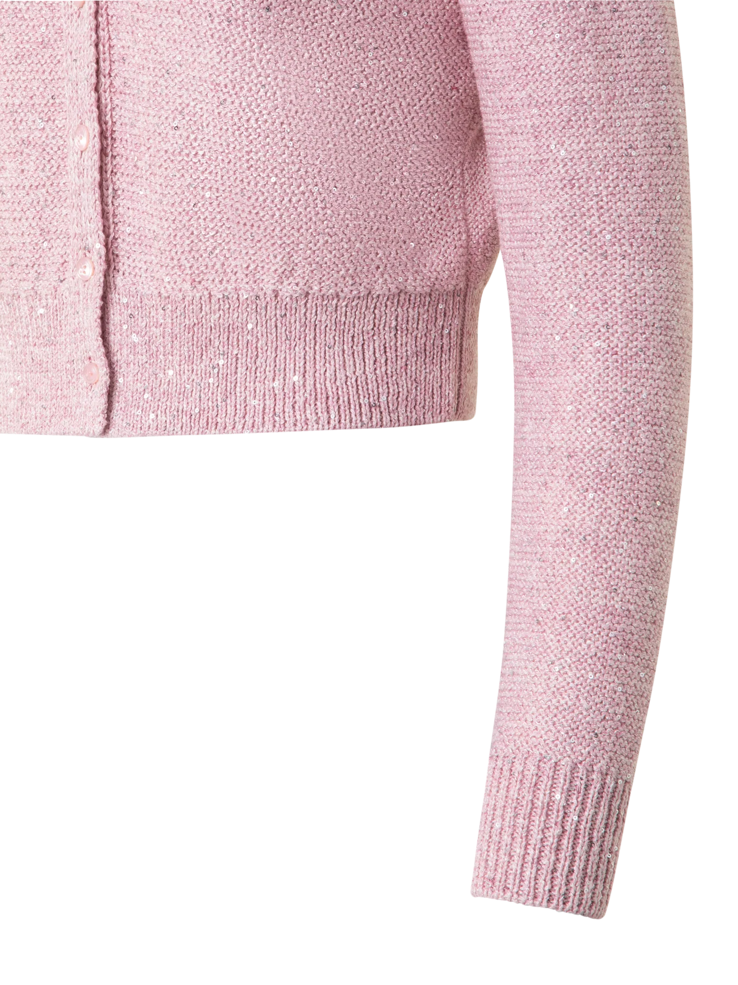 Cardigan in Linen Cotton with Micro Sequins - Image 3