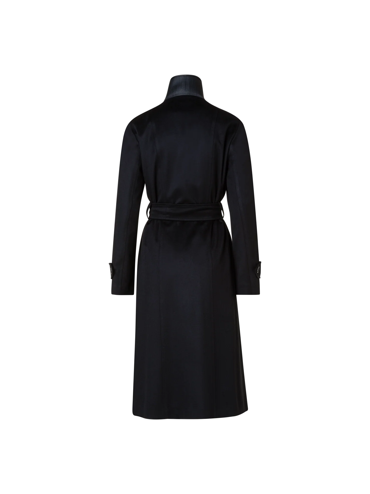 Cashmere Coat with Horsehair Collar and Pocket - Image 4