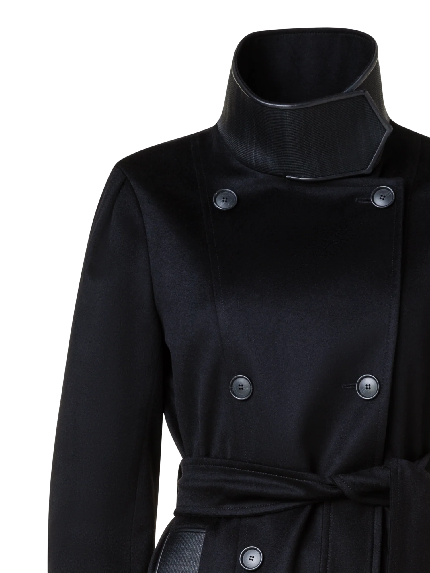 Cashmere Coat with Horsehair Collar and Pocket - Image 6