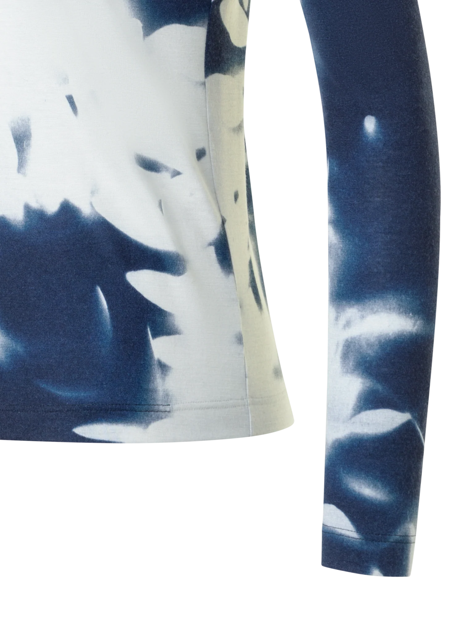 Cashmere Silk Mock Neck Wildflower Print Top - Image 3