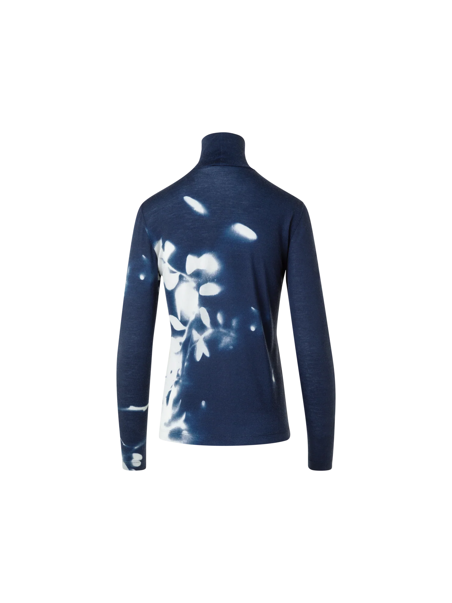 Cashmere Silk Mock Neck Wildflower Print Top - Image 4