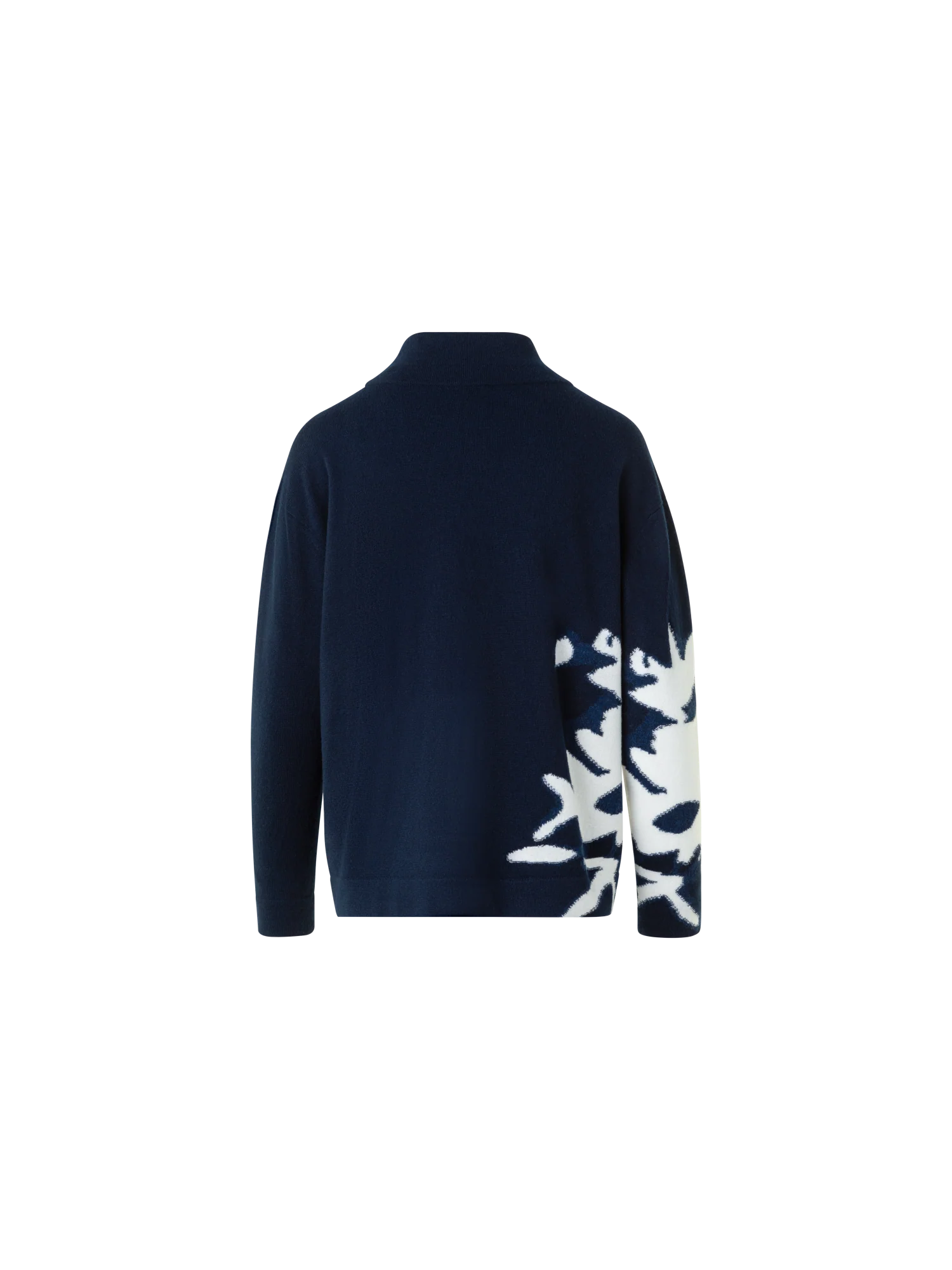 Cashmere Wildflower Intarsia Mock Neck Sweater - Image 6