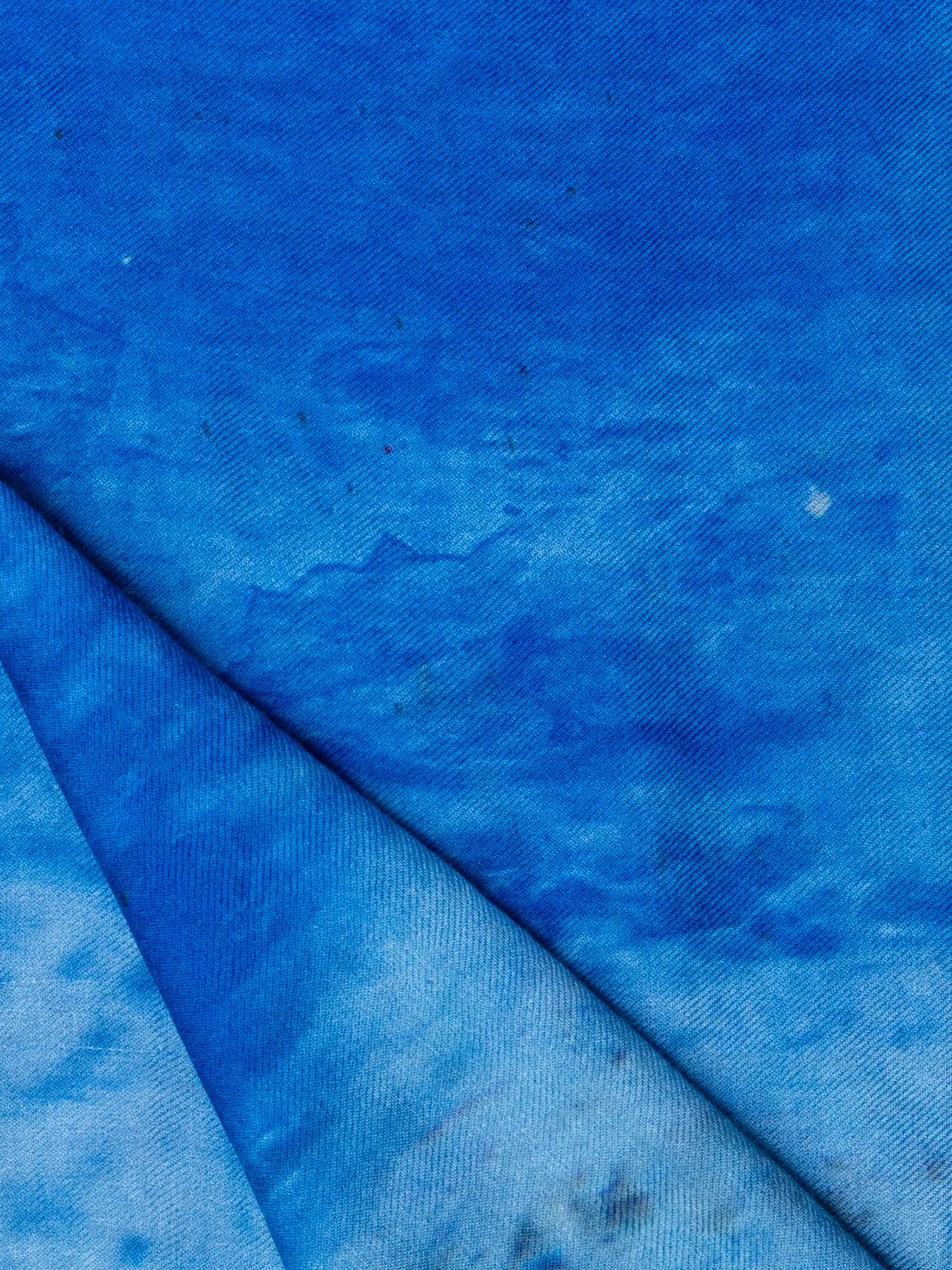 Cashmere Silk Chefchaouen Wood Door Print Scarf - Image 2