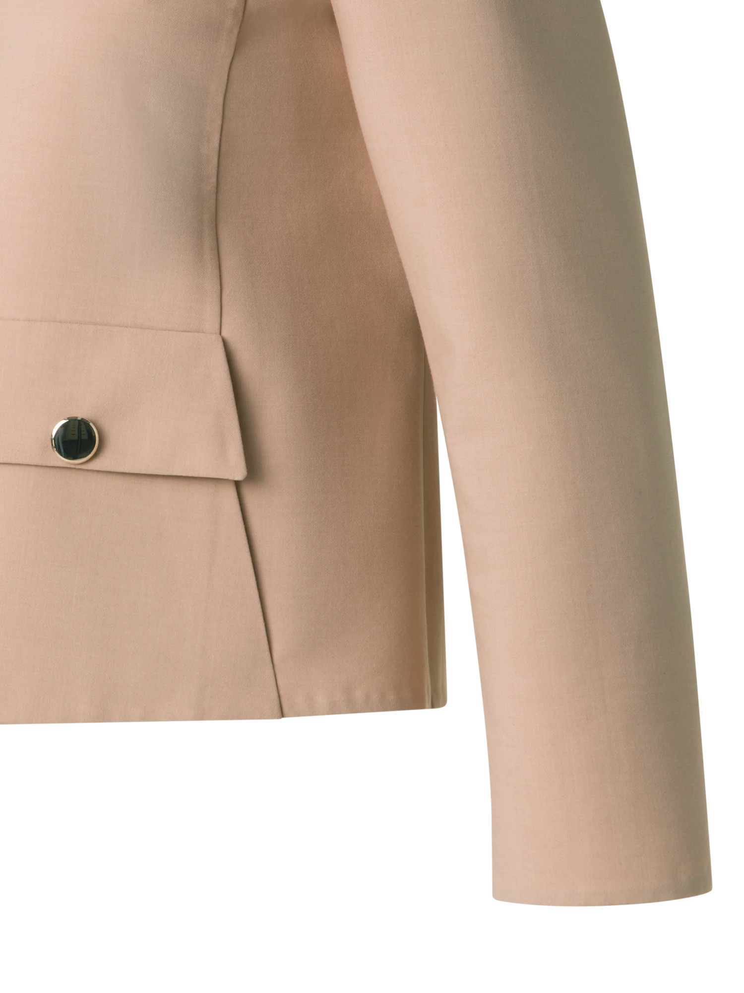 Cotton Double-Face Jacket with Gold Buttons - Image 2