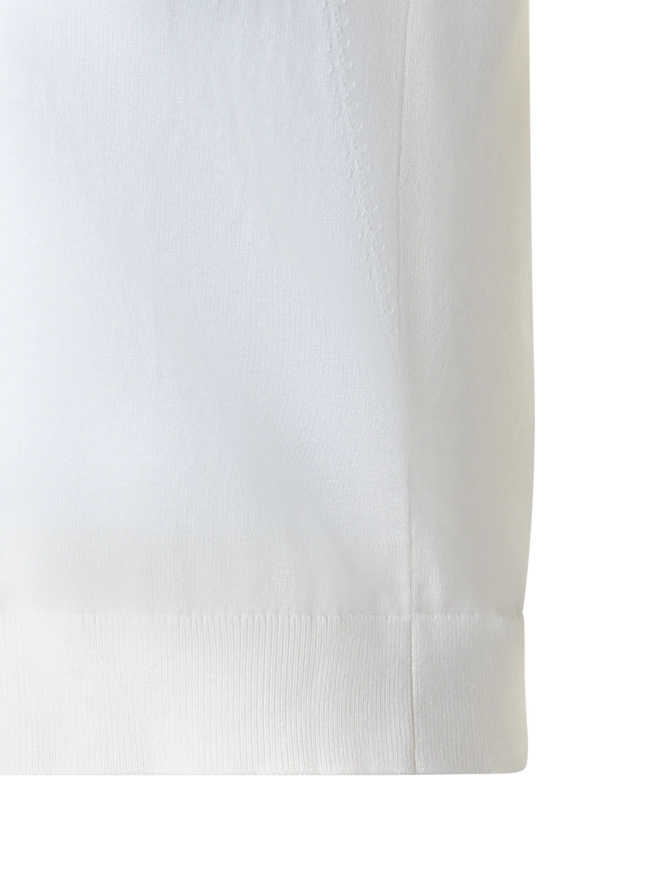 Cotton Knit Top with Trapezoid Jacquard - Image 2