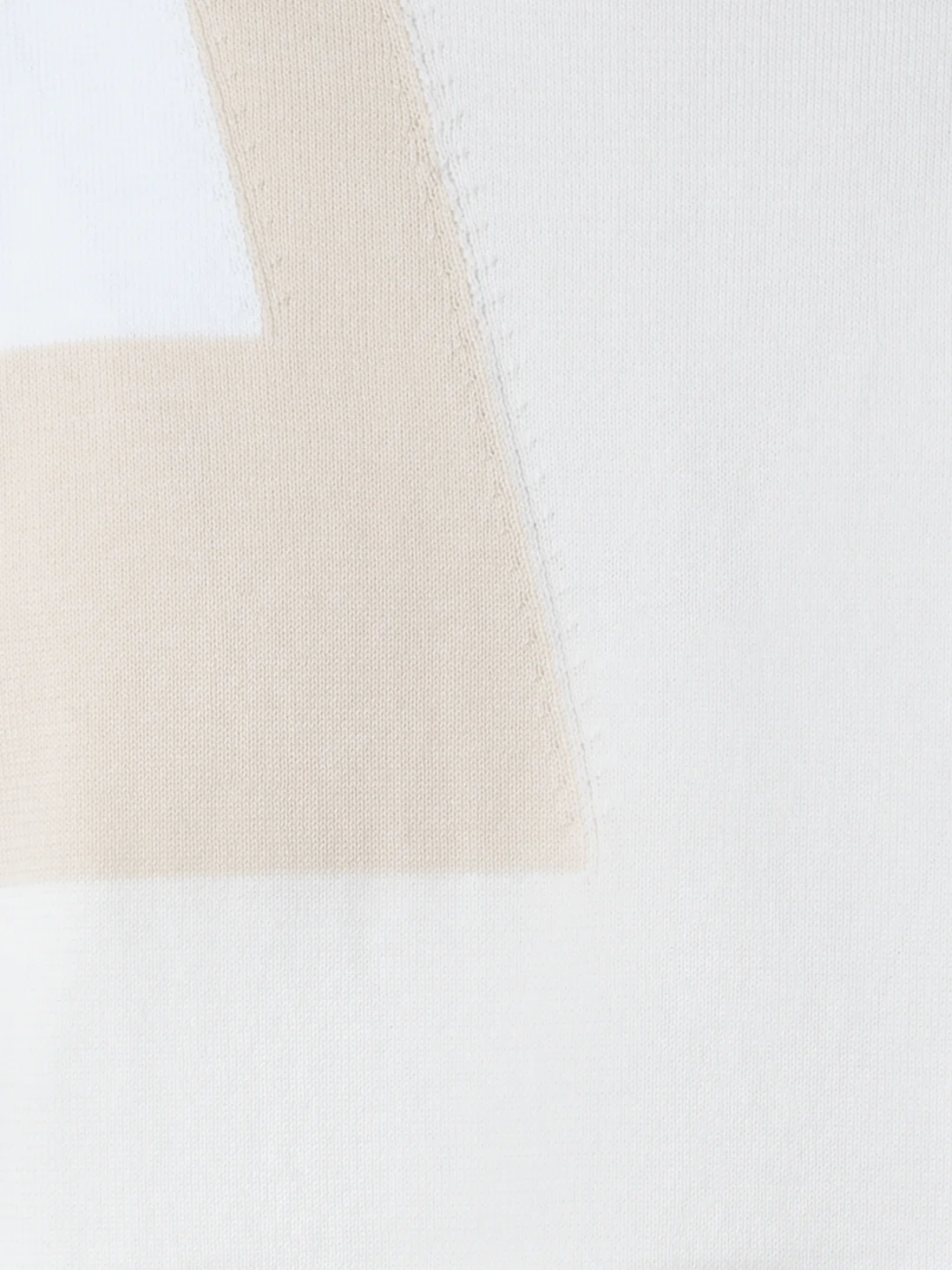 Cotton Knit Top with Trapezoid Jacquard - Image 5