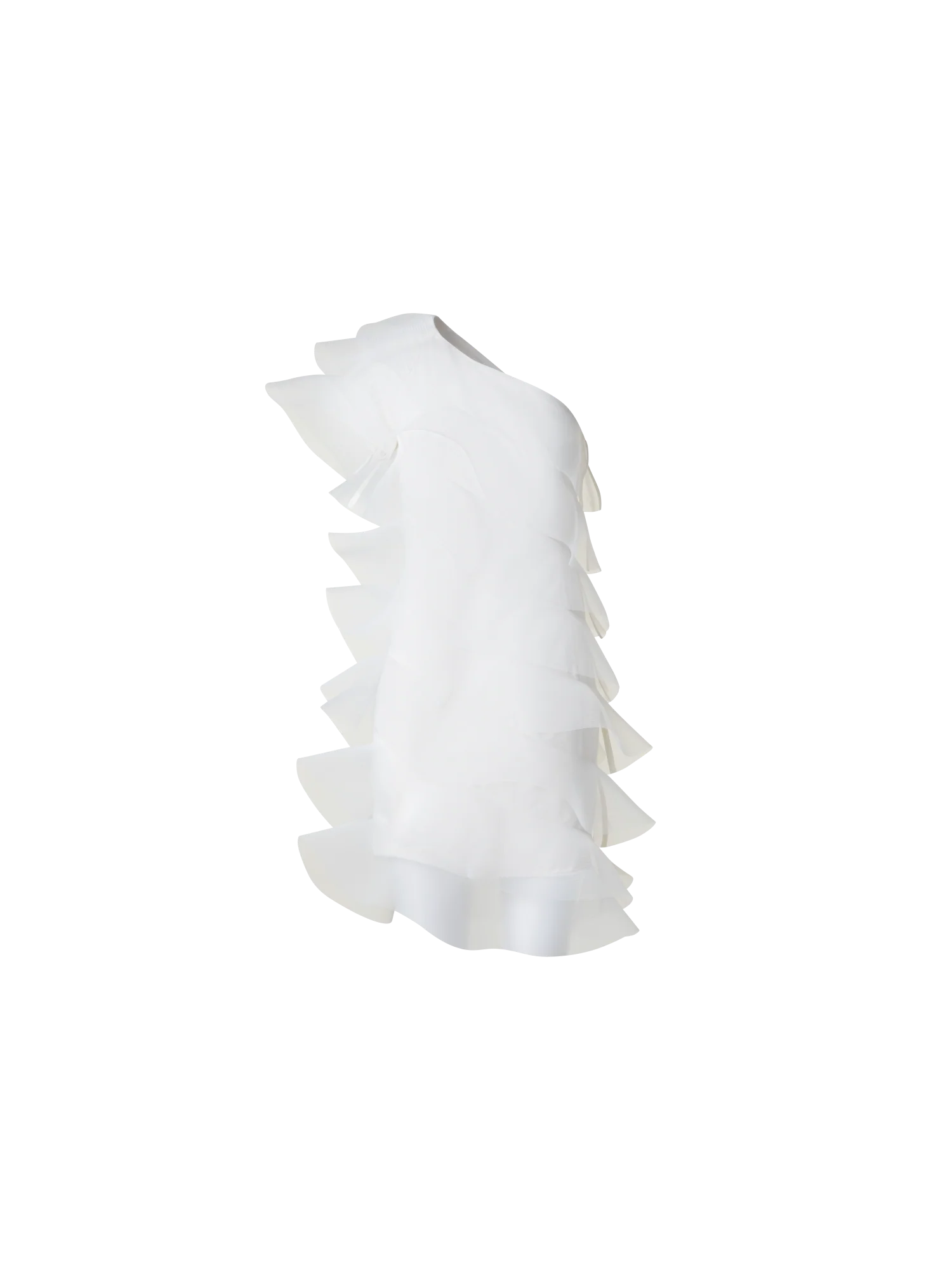 Cotton Silk Cocktail Dress with Waves