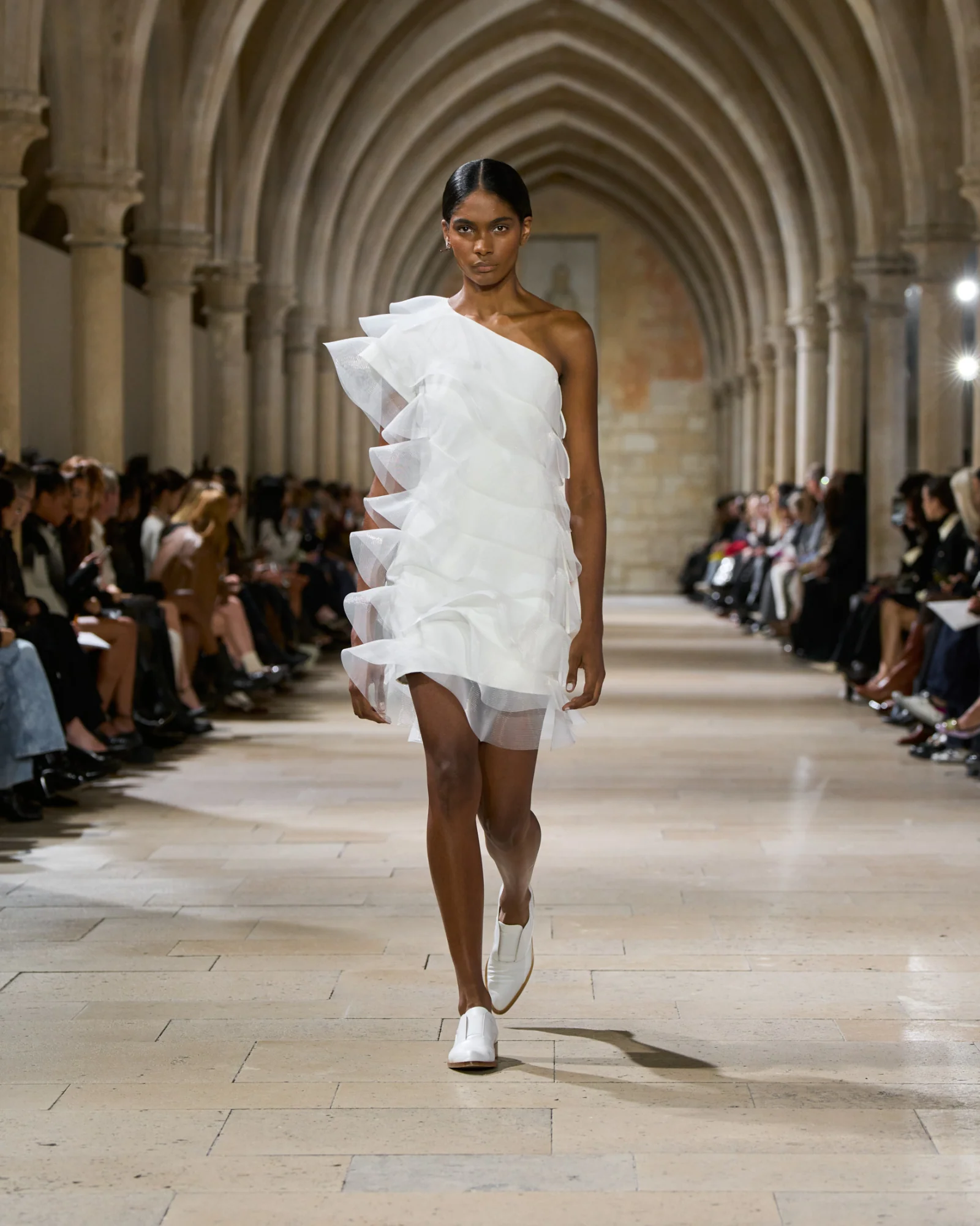 Cotton Silk Cocktail Dress with Waves - Image 2