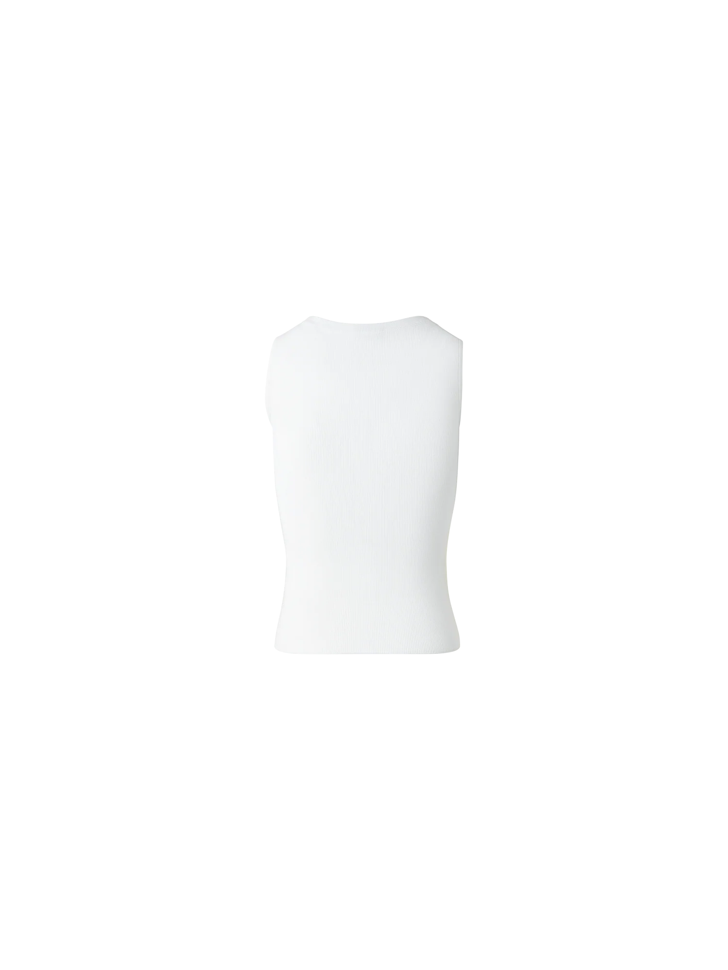 Cotton Viscose Rib Sleeveless Top - Image 3