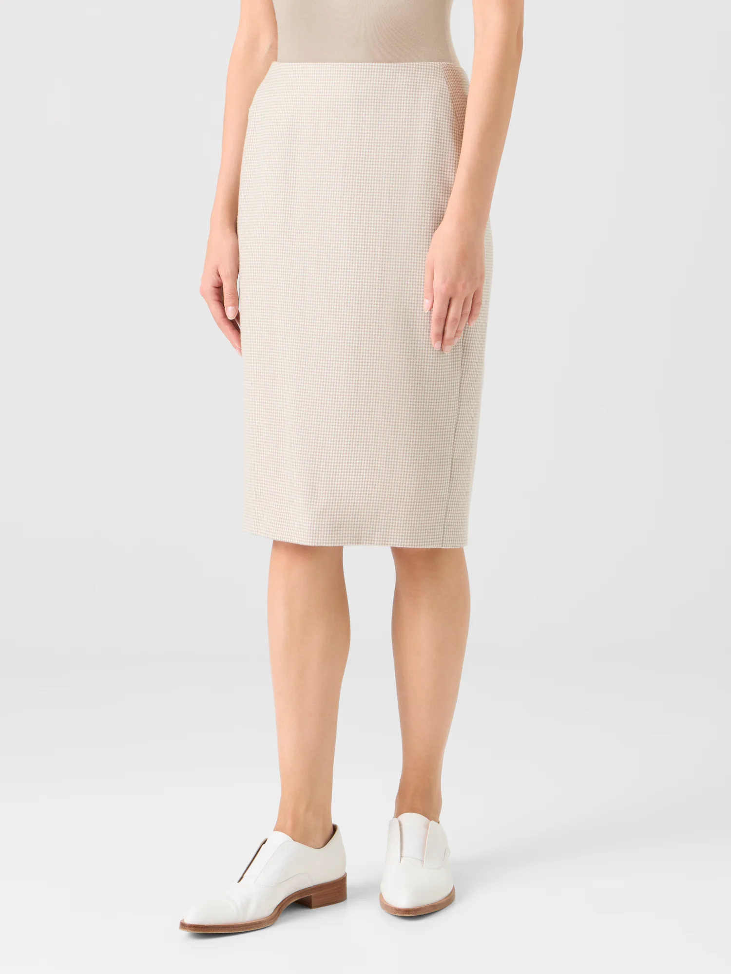 Cashmere Pepita Pencil Skirt - Image 3