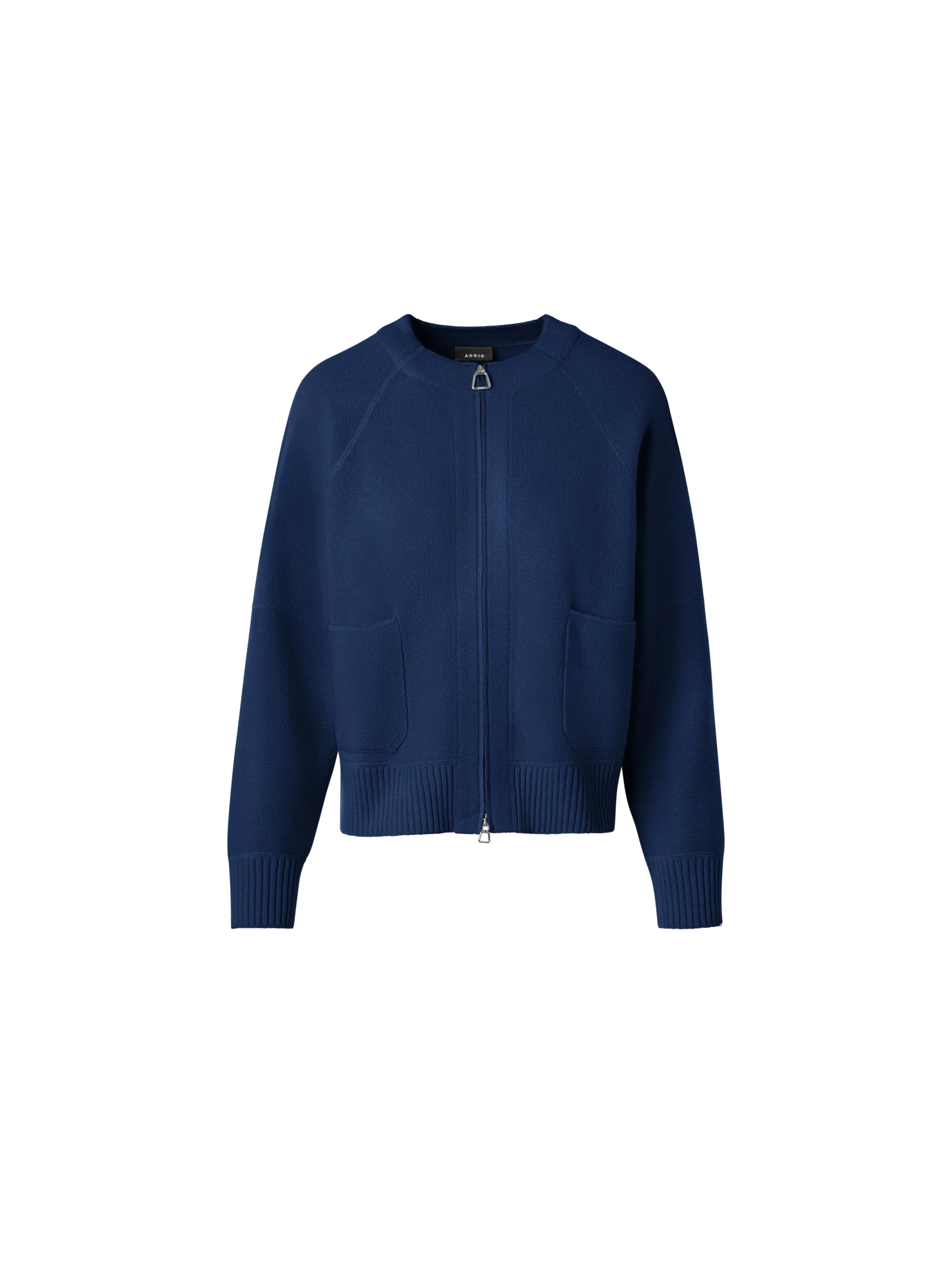 Cashmere Piqué Zip Cardigan