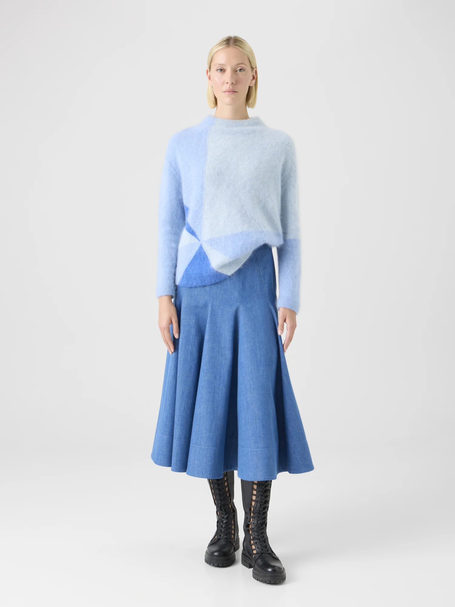 Cloud Cashmere Sweater with Sunbeam Intarsia - Image 2