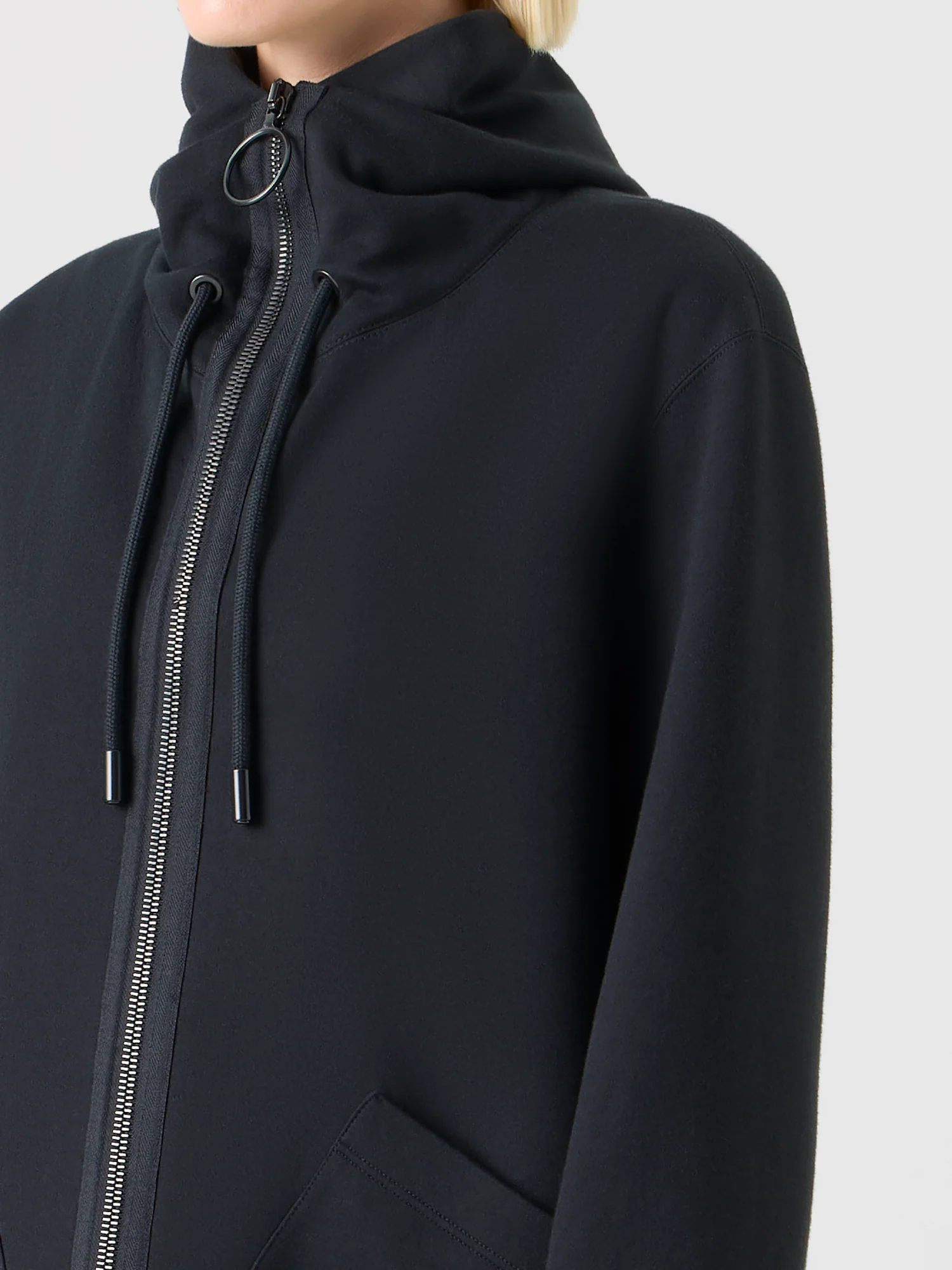 Cotton-Blend Sweatshirt Jacket - Image 3