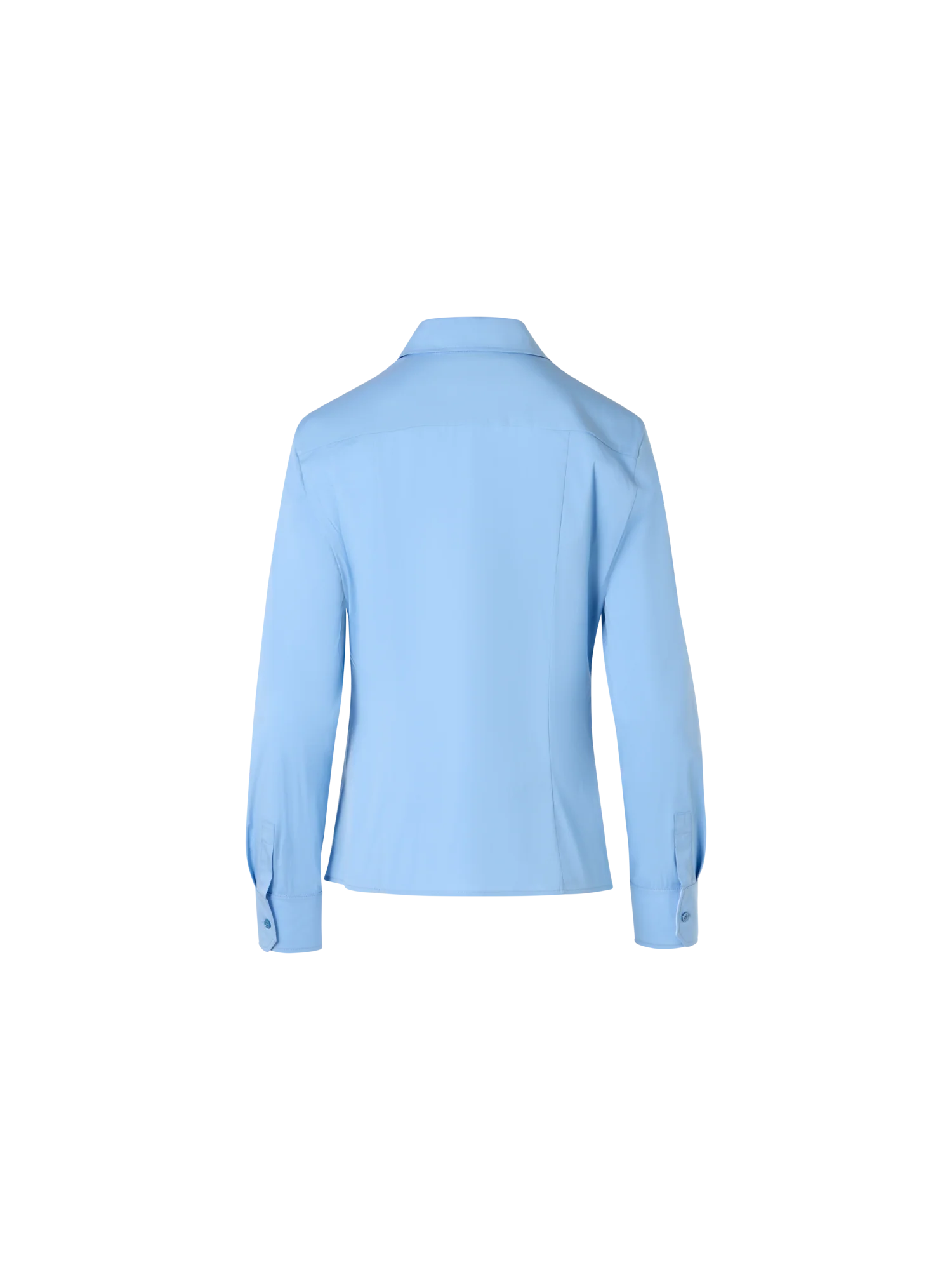 Cotton Poplin Blouse with Contrast Cuffs - Image 5