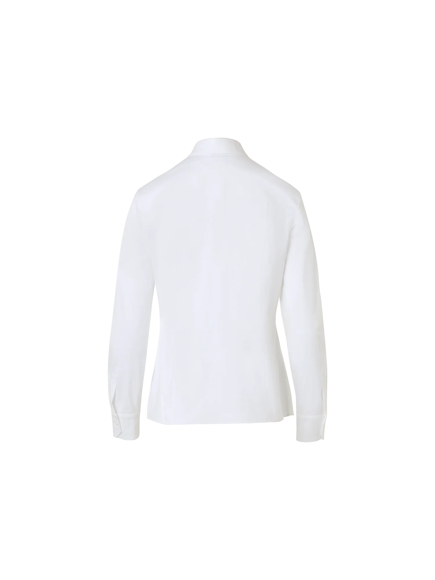 Cotton Poplin Blouse with Pleated Plastron - Image 5
