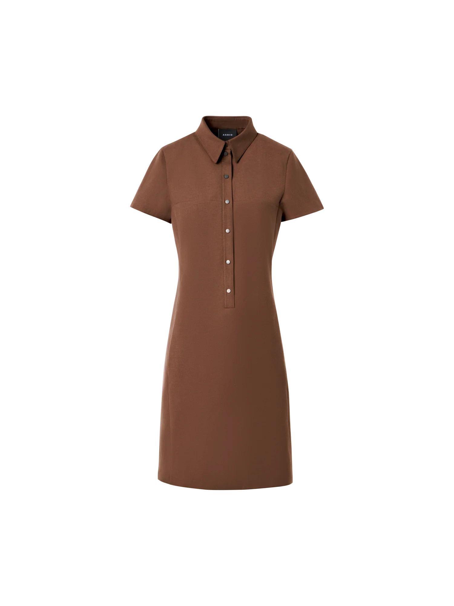 Cotton Silk Stretch Double-Face Polo Dress