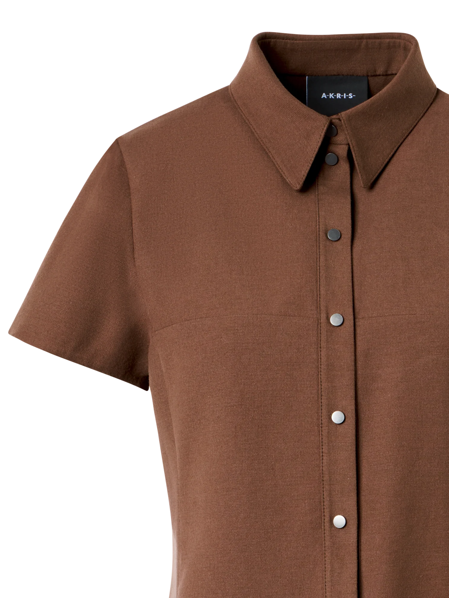 Cotton Silk Stretch Double-Face Polo Dress - Image 2