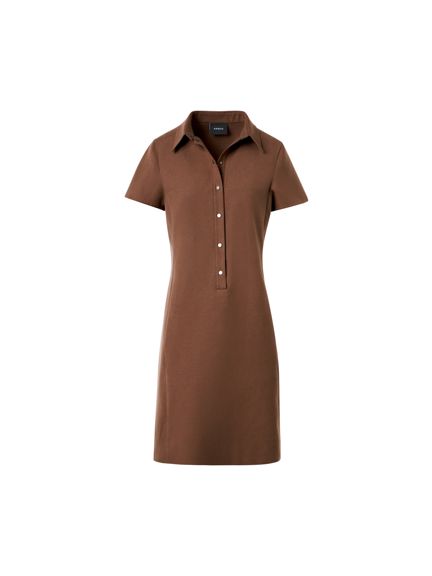Cotton Silk Stretch Double-Face Polo Dress - Image 3