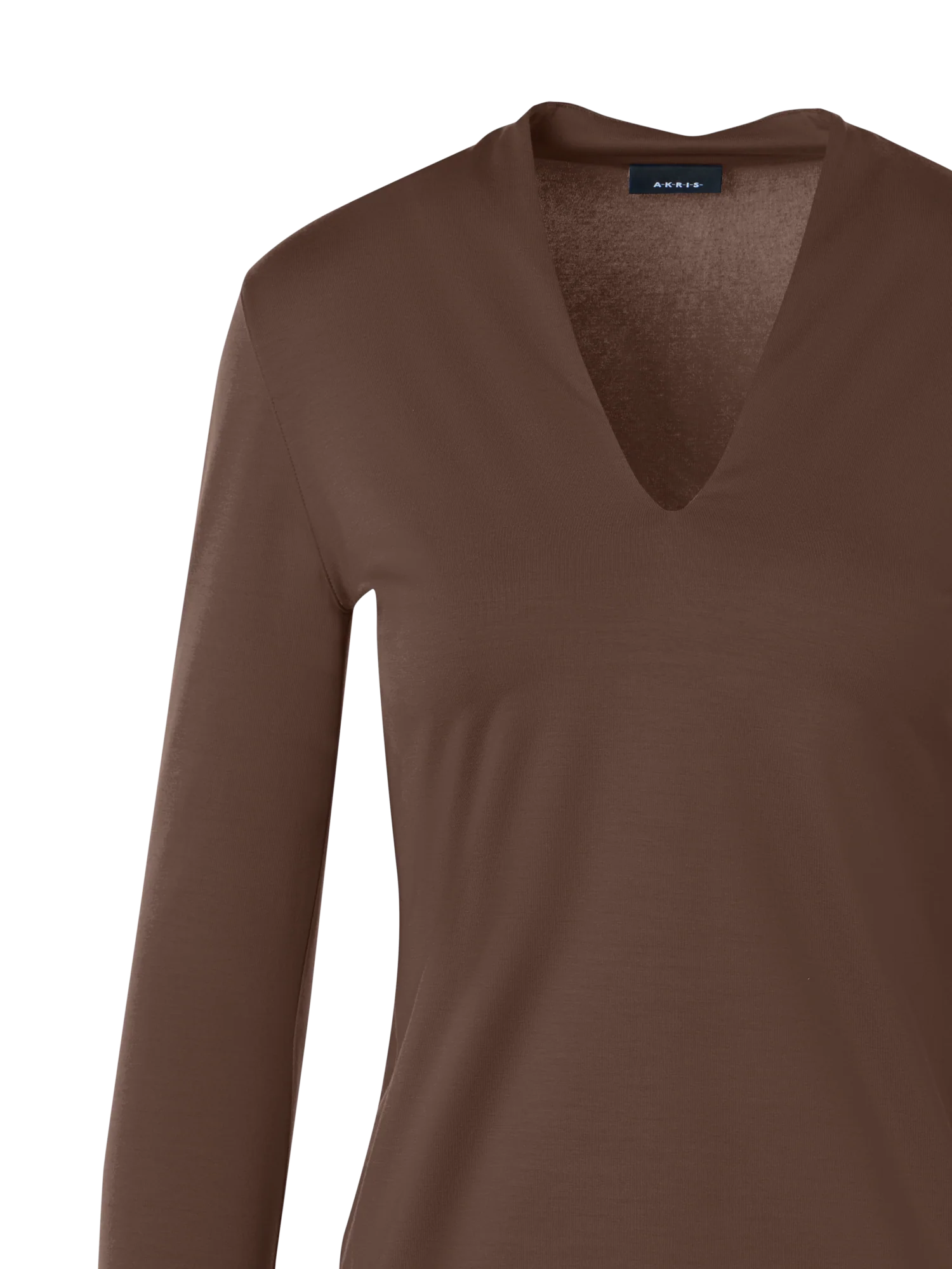 Cotton Stretch Jersey V-Neck Shirt - Image 2