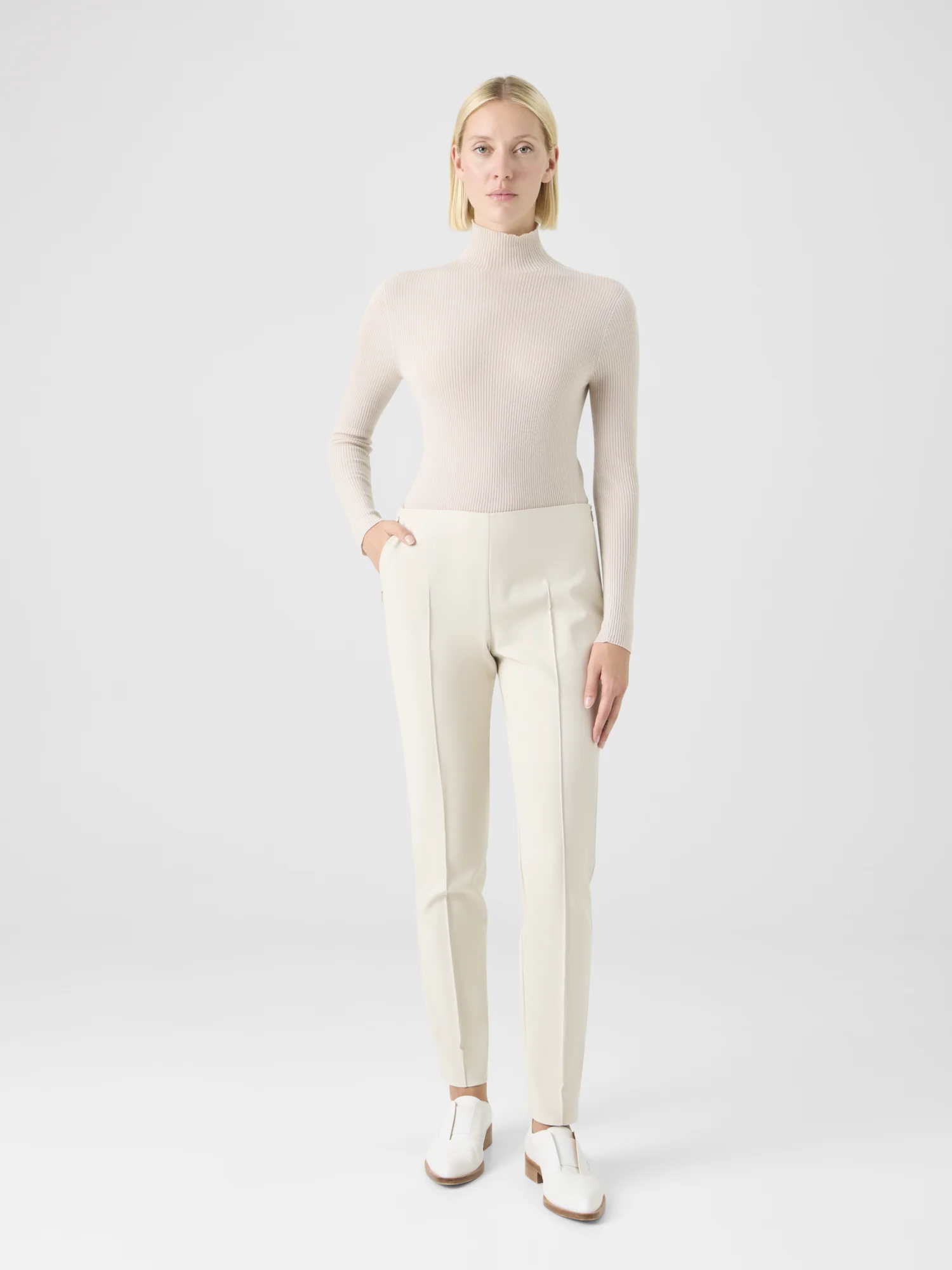 Cotton Techno Stretch Slim Leg Pants - Image 2