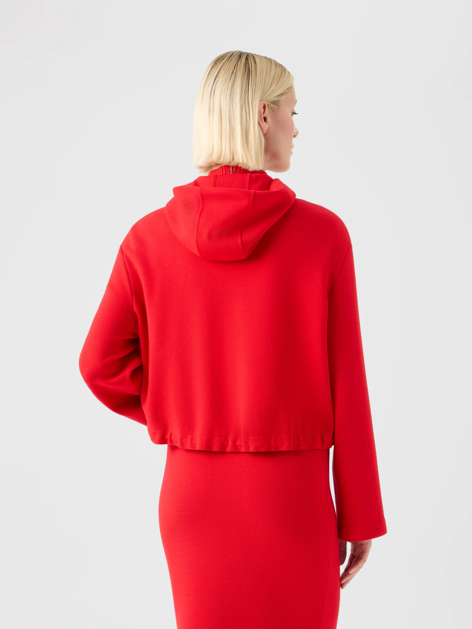 Cropped Milano Knit Hoodie Jacket - Image 6