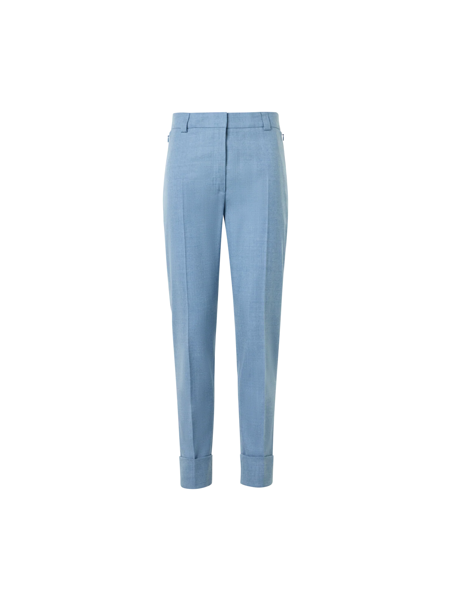 Cropped Tapered Wool Flannel Pants