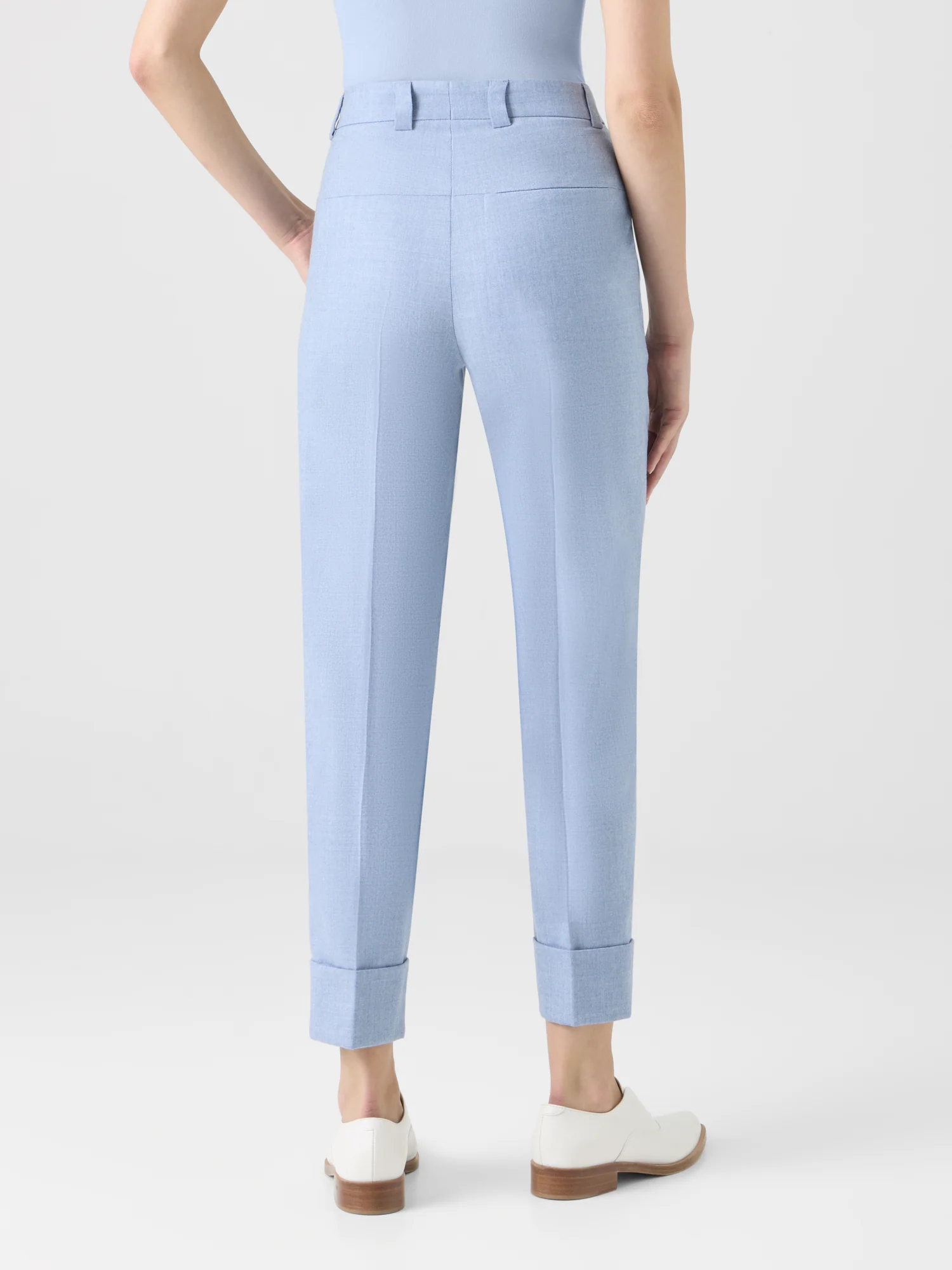 Cropped Tapered Wool Flannel Pants - Image 4
