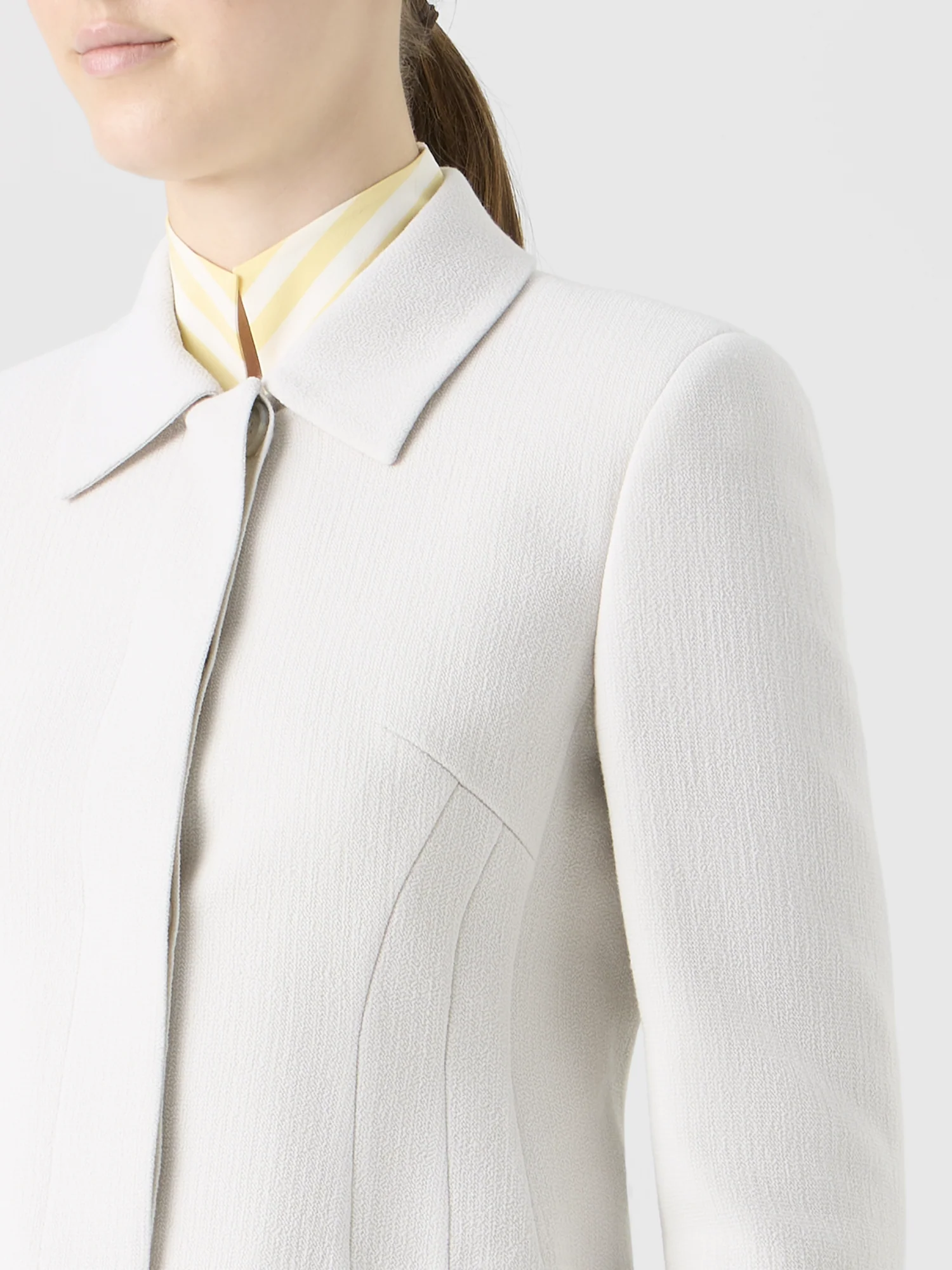 Cropped Wool Crêpe Double-Face Jacket - Image 4