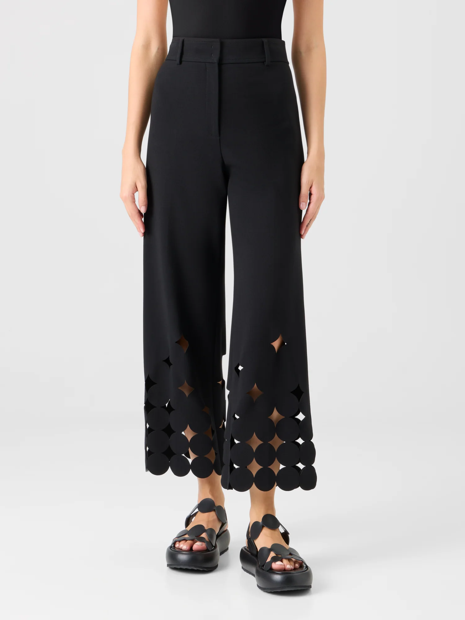 Dropping Dot Cut-Out Jersey Pants - Image 3