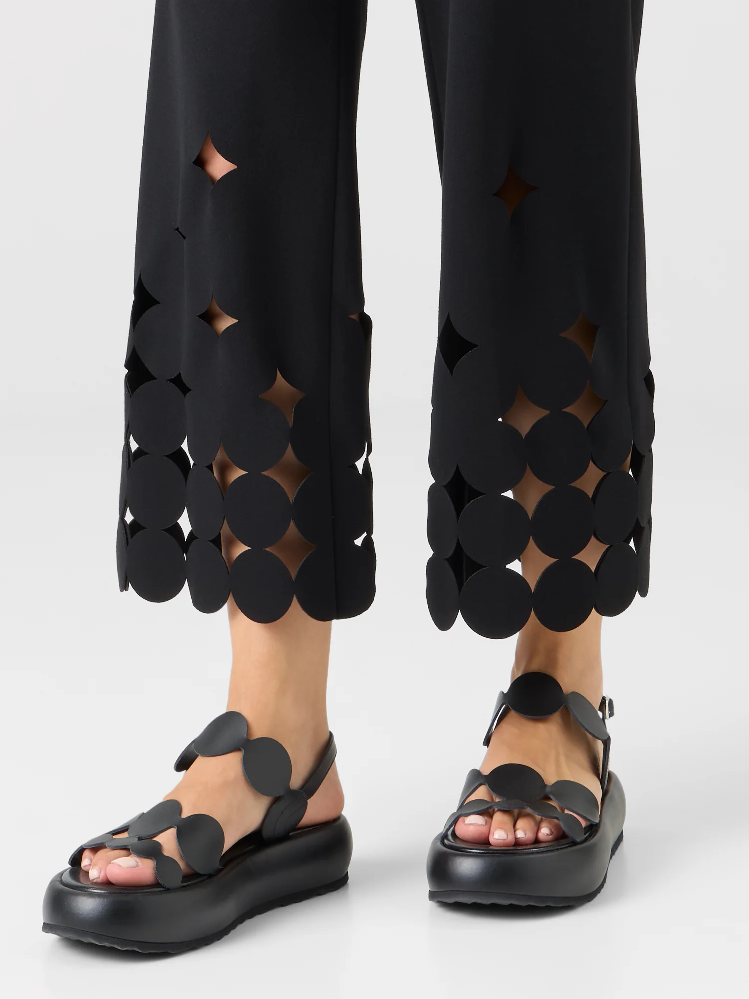 Dropping Dot Cut-Out Jersey Pants - Image 5