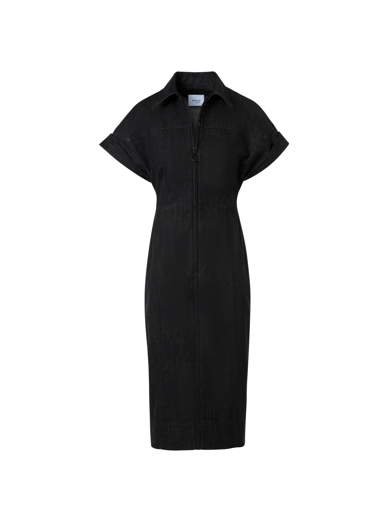 Fitted Cotton Stretch Denim Dress