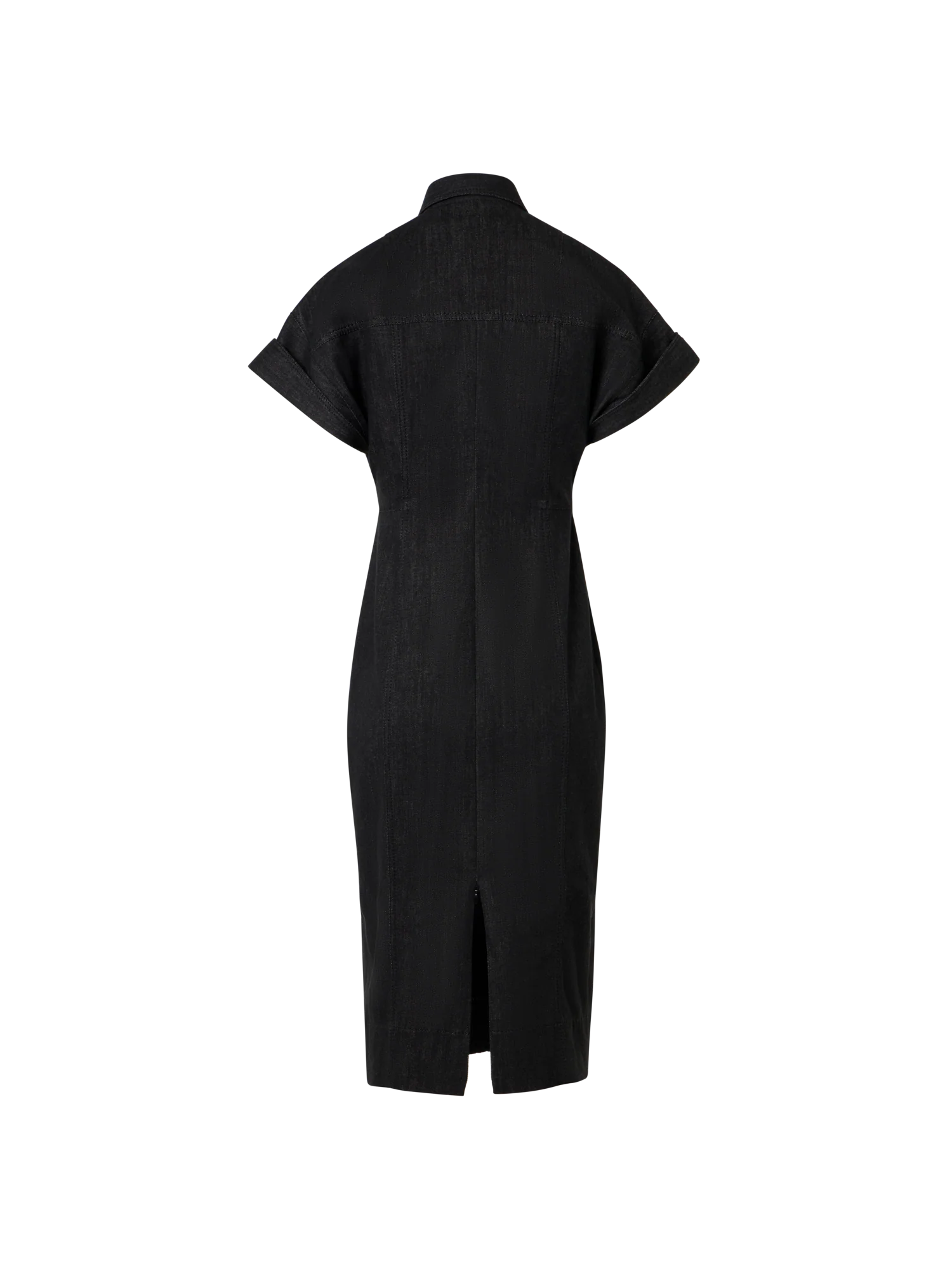 Fitted Cotton Stretch Denim Dress - Image 6