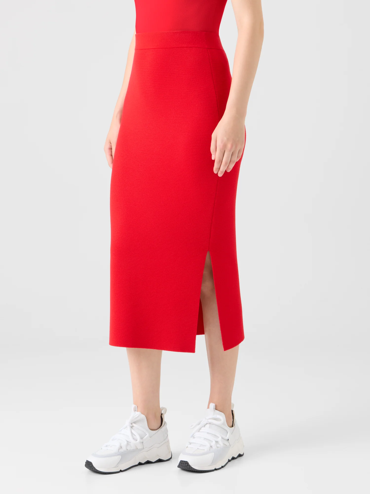 Fitted Milano Knit Pencil Skirt - Image 4
