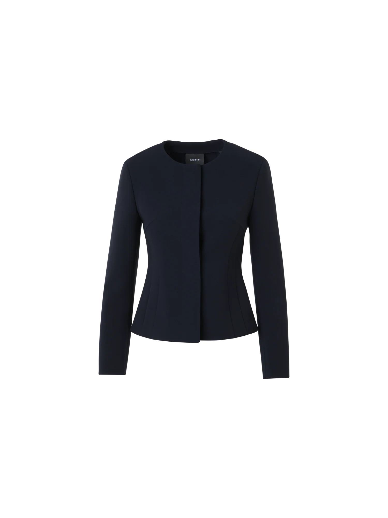 Fitted Wool Bi-Stretch Double-Face Jacket