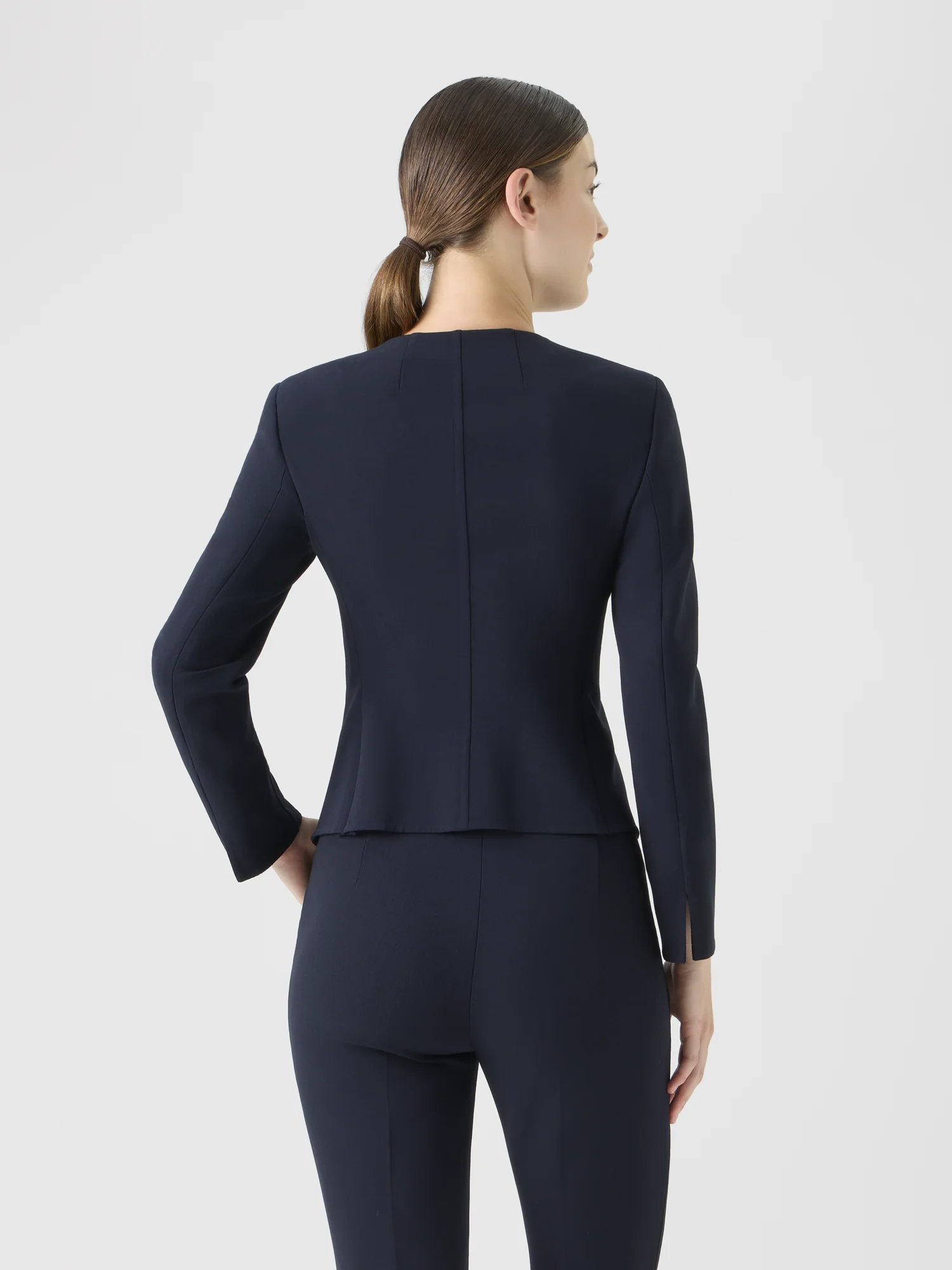 Fitted Wool Bi-Stretch Double-Face Jacket - Image 4