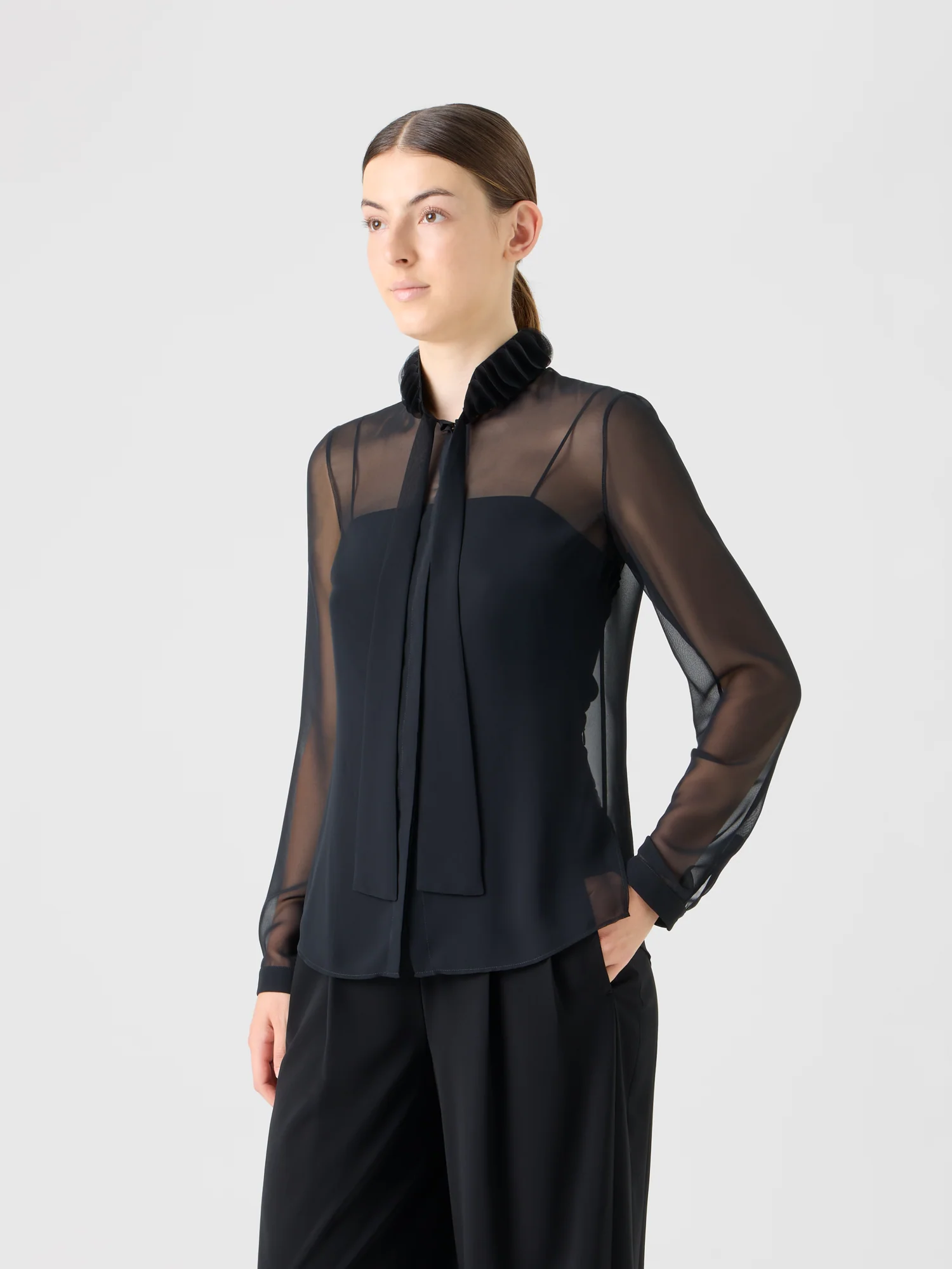 Georgette Blouse with 3D Dots Embellishment - Image 3
