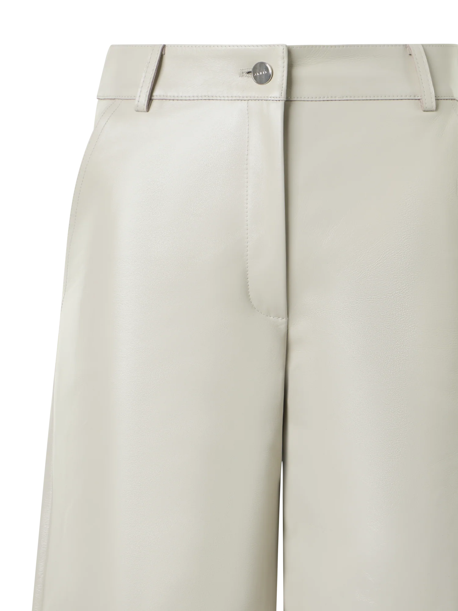 Lacquered Leather Wide-Leg Bermuda Shorts - Image 3