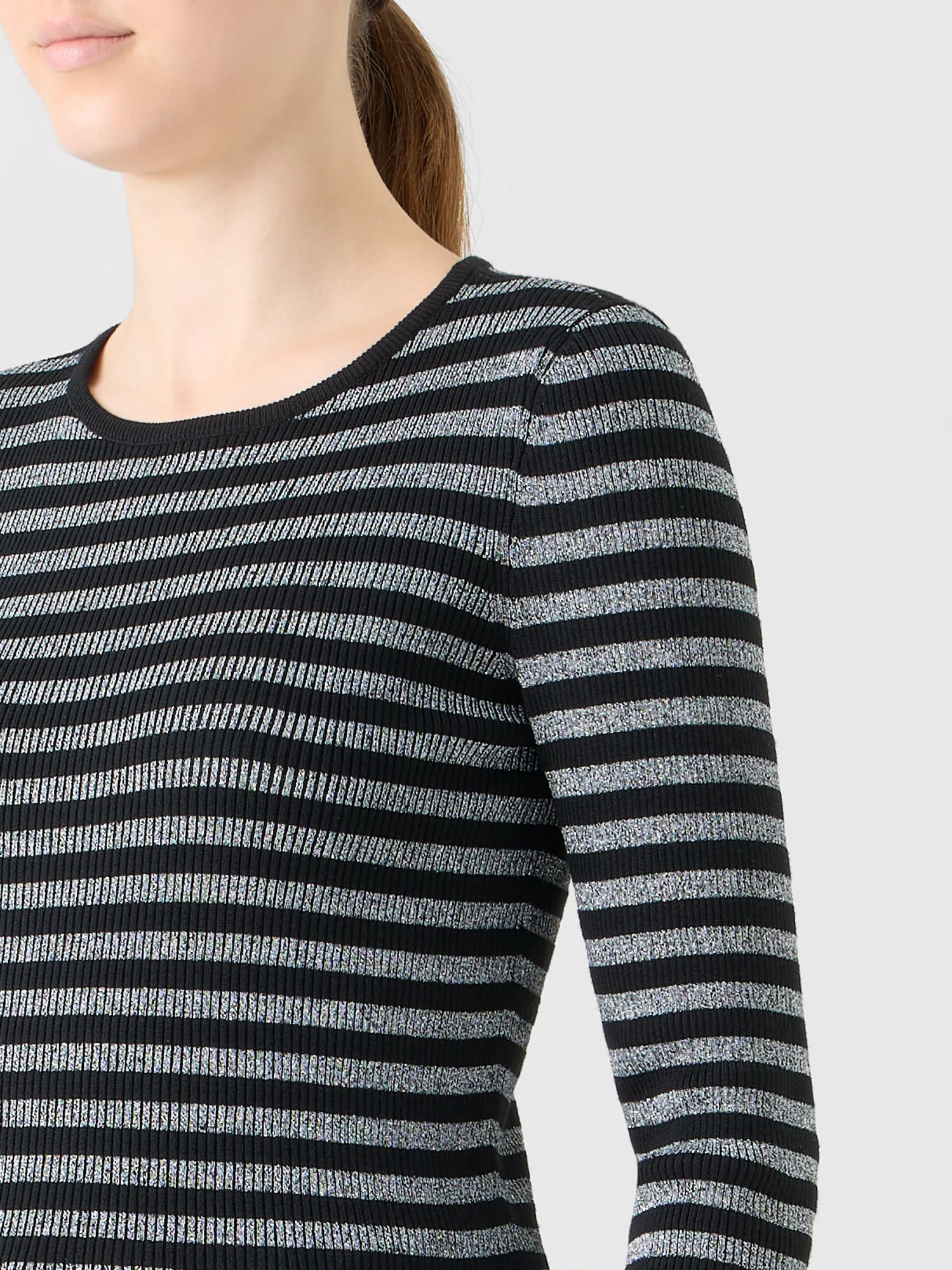 Merino Wool Sweater with Metallic Shine - Image 4